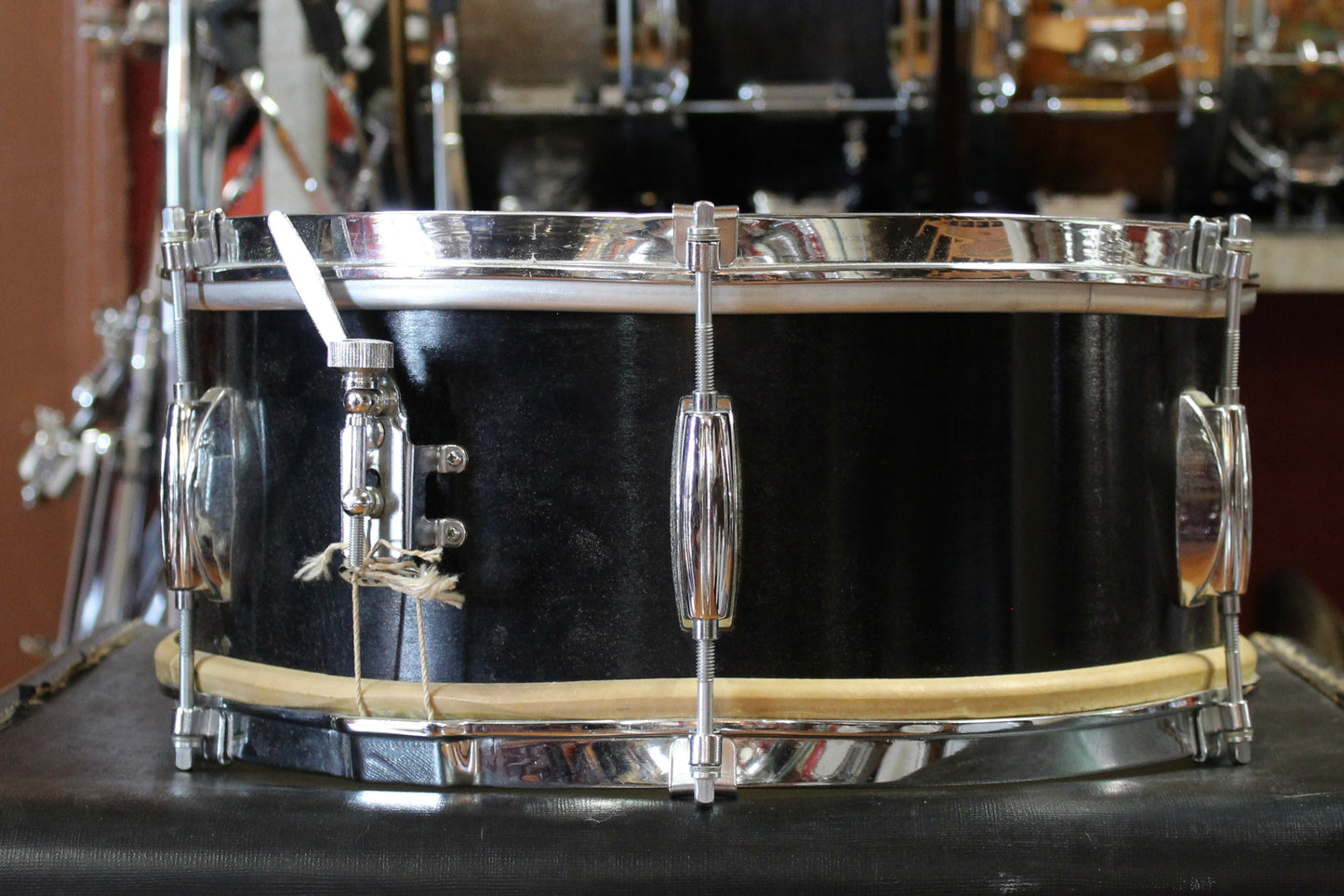 1960's Gretsch 6.5x14 Dixieland Snare Drum in Black Lacquer
