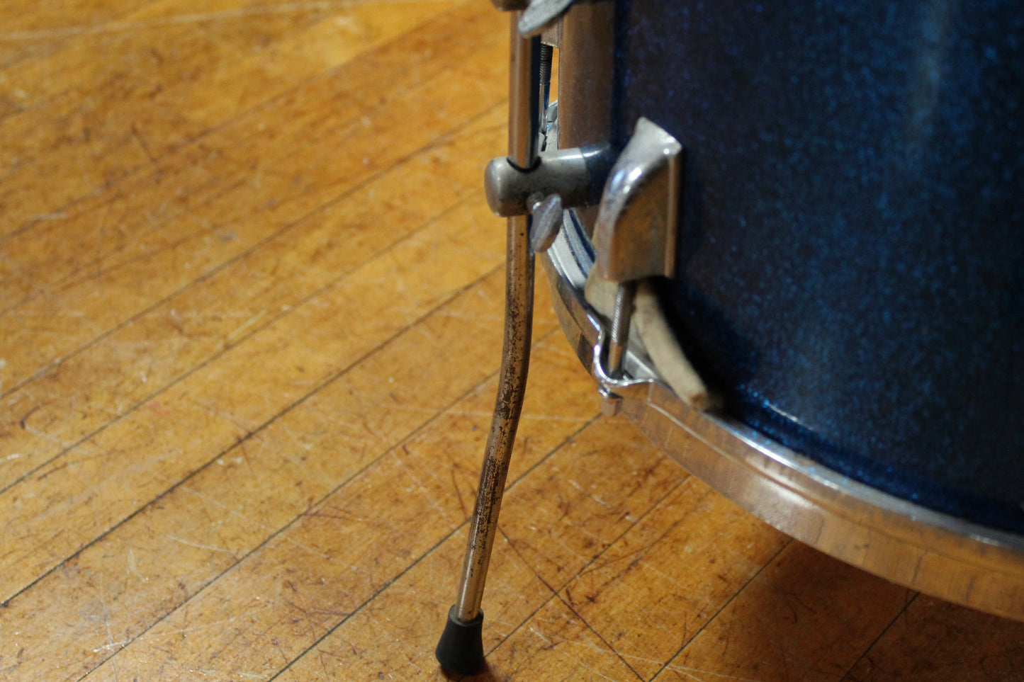 1960s Champion Drums 24x14 Cocktail Drum in Blue Sparkle