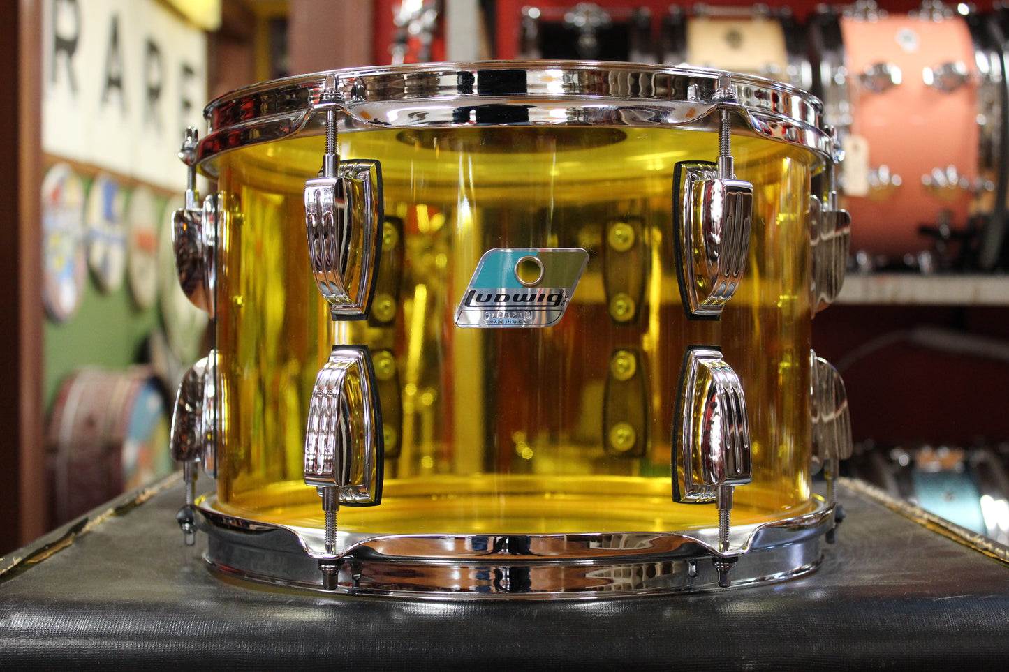 Ludwig Vistalite Bop Outfit in Yellow 14x18 8x12 14x14