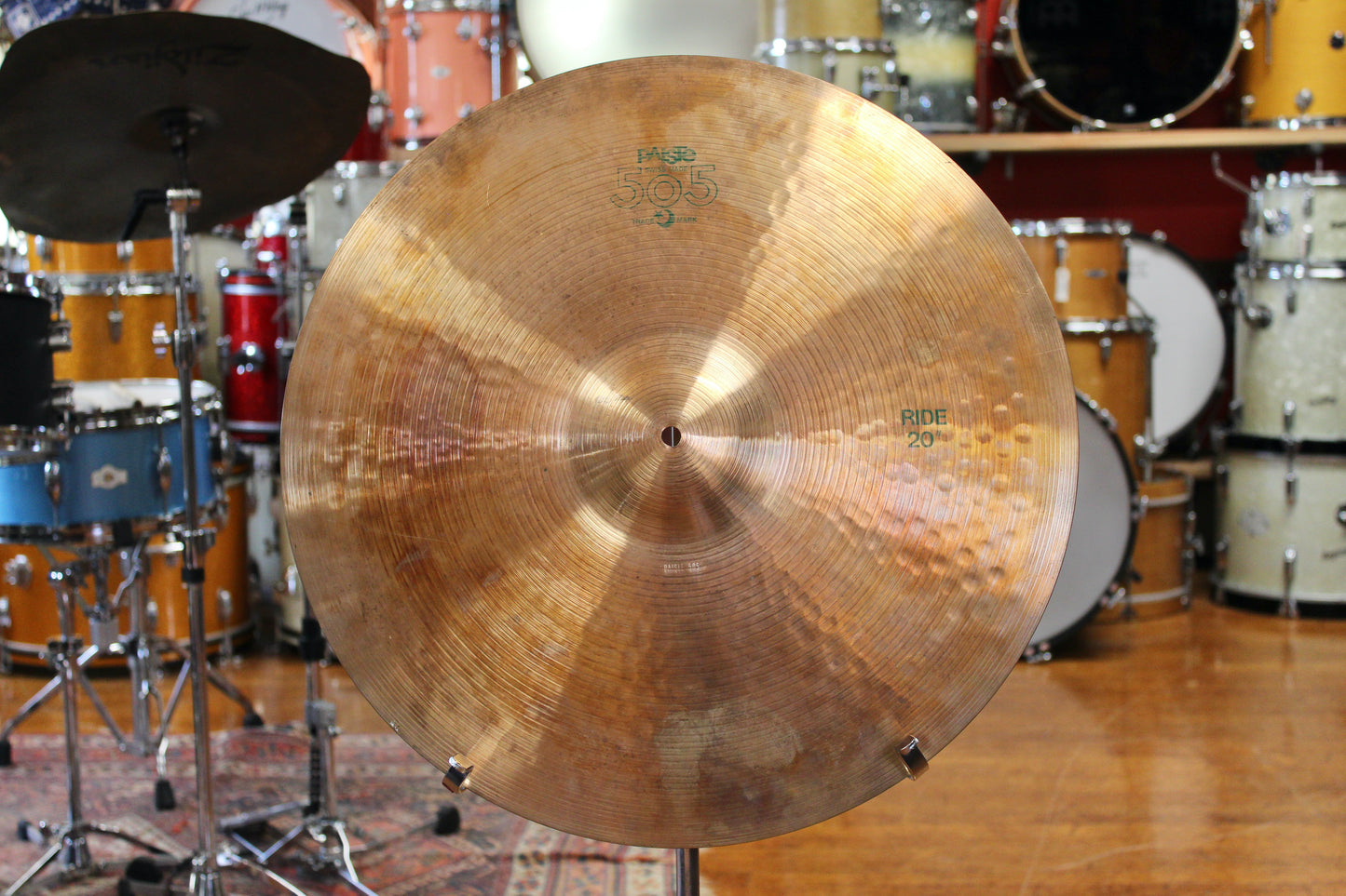 1980s Paiste 20" 505 Green Label Ride 2165g