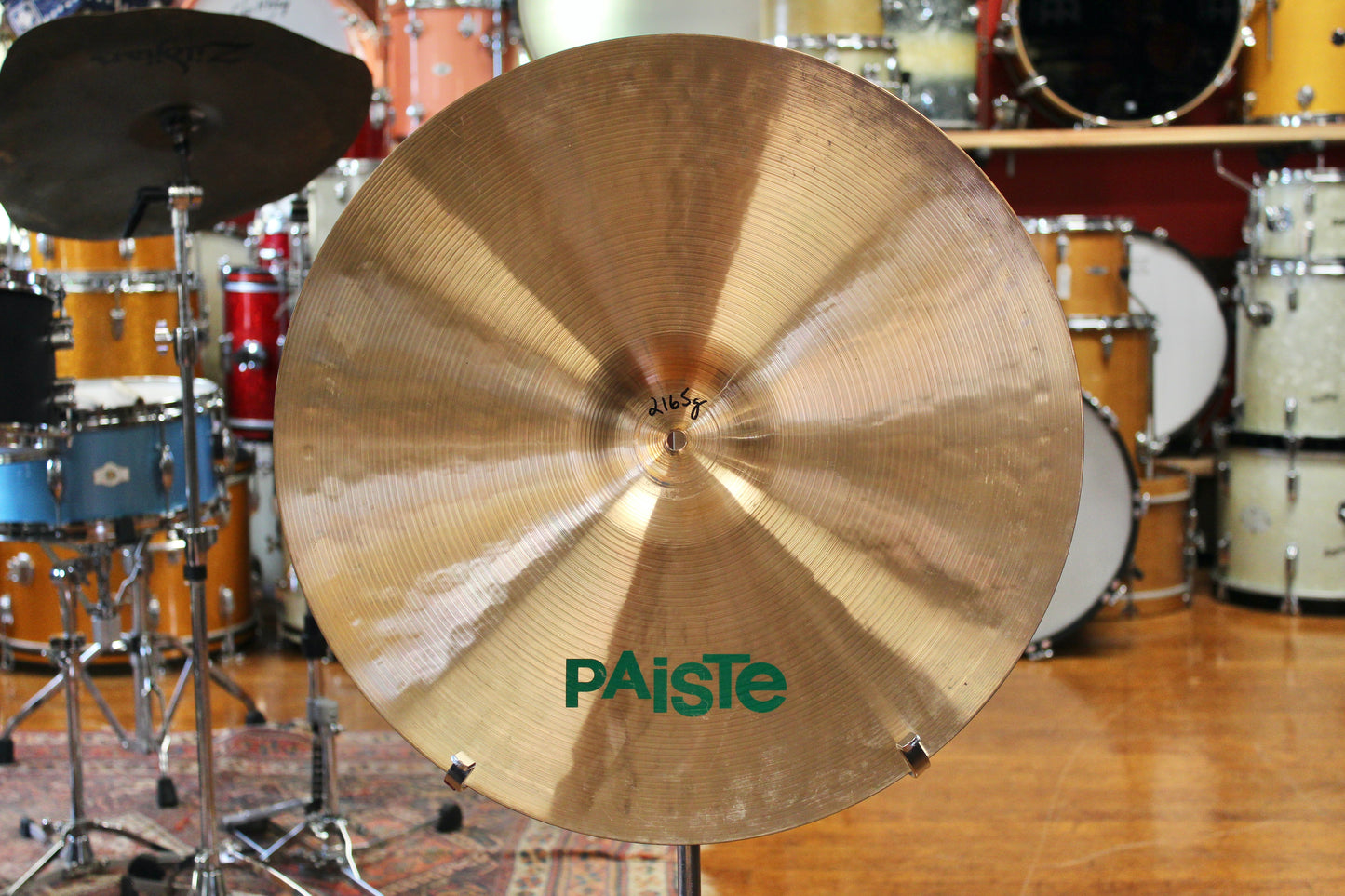 1980s Paiste 20" 505 Green Label Ride 2165g