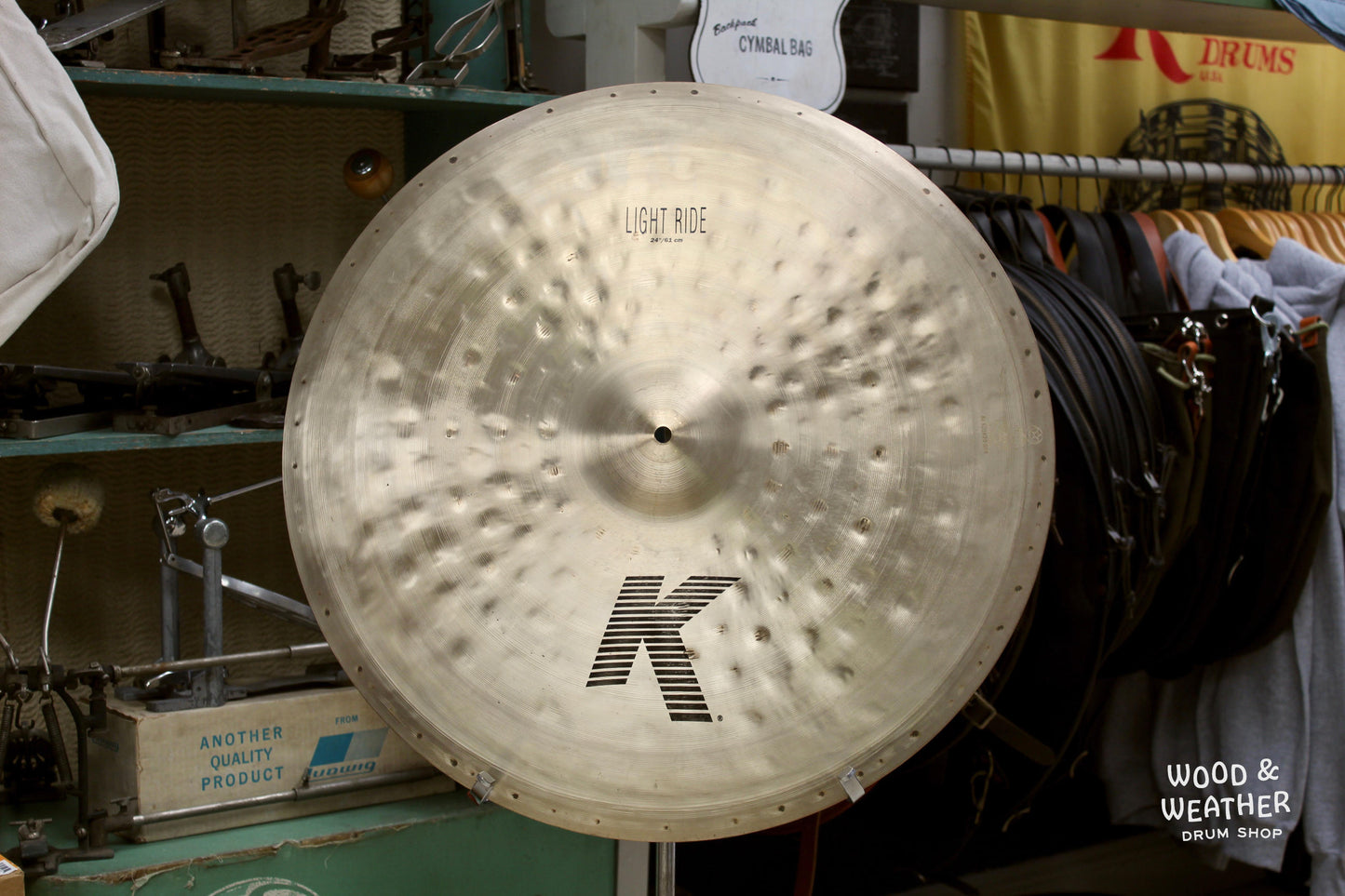 Used Zildjian 24" K Light Ride Cymbal 2920g