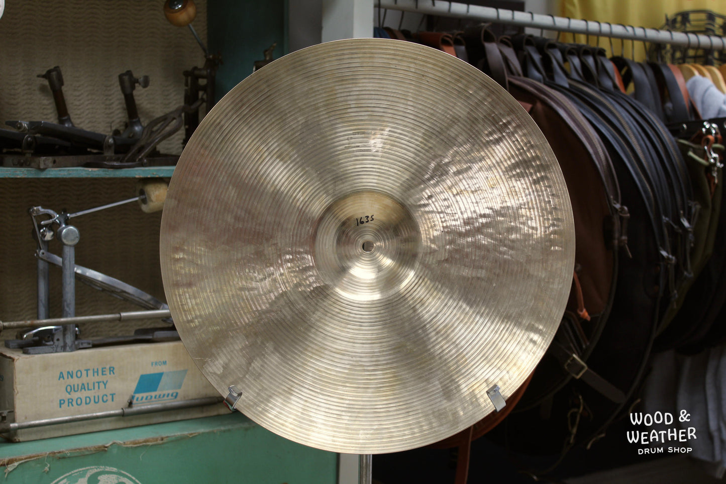 1960s Paiste 18" Solid Stamp Crash Cymbal 1635g