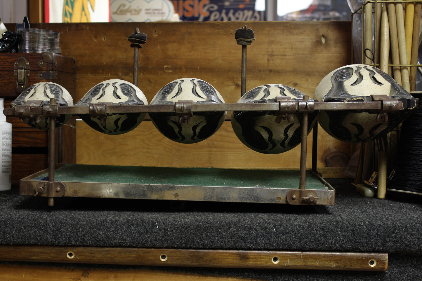 1920's Walberg and Auge Temple Block Set and Trap Table