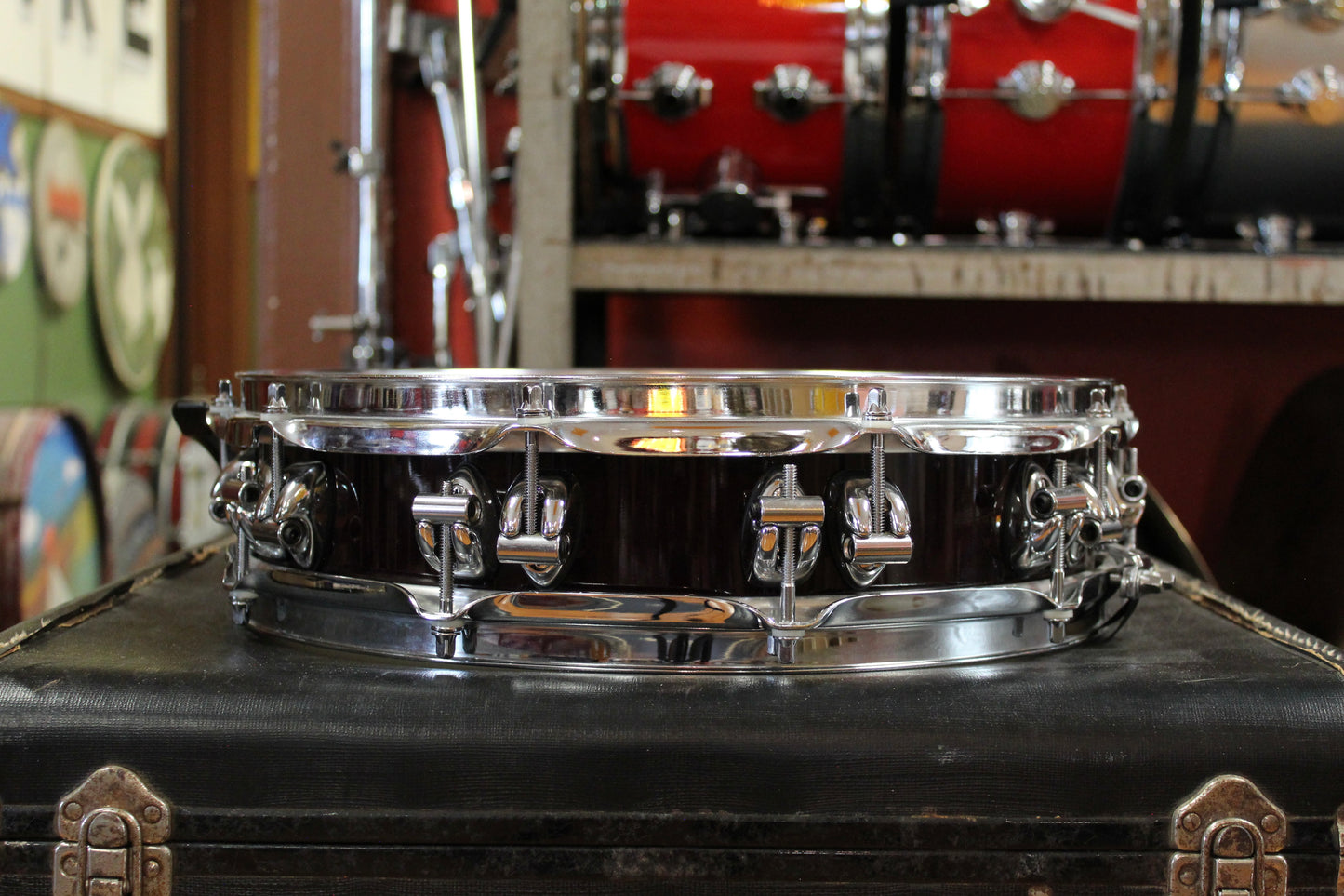 Ayotte 3.5x14 Piccolo Snare Drum in Dark Brown Lacquer