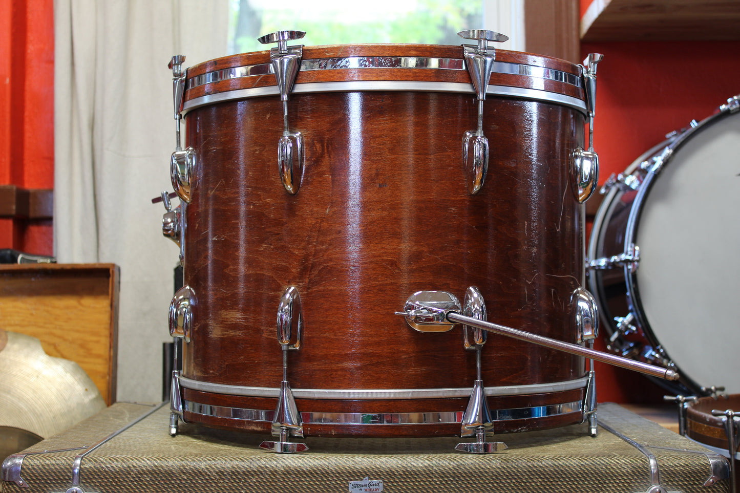 1970s Slingerland Modern Jazz in Walnut Lacquer 14x20 14x14 8x12