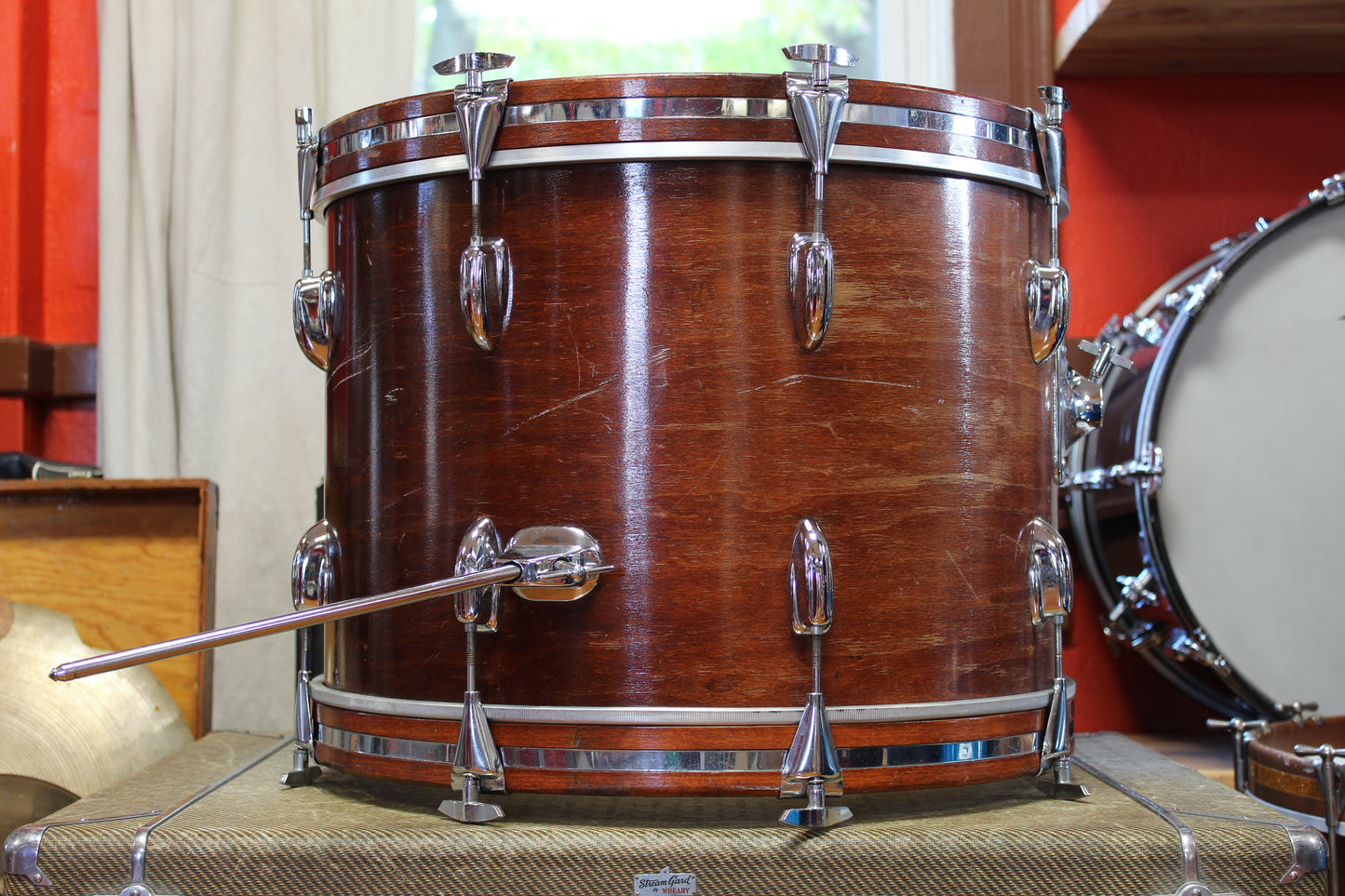 1970s Slingerland Modern Jazz in Walnut Lacquer 14x20 14x14 8x12