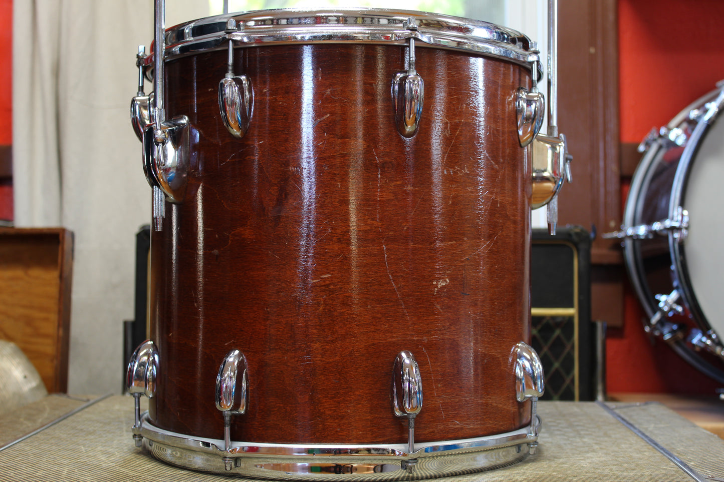 1970s Slingerland Modern Jazz in Walnut Lacquer 14x20 14x14 8x12
