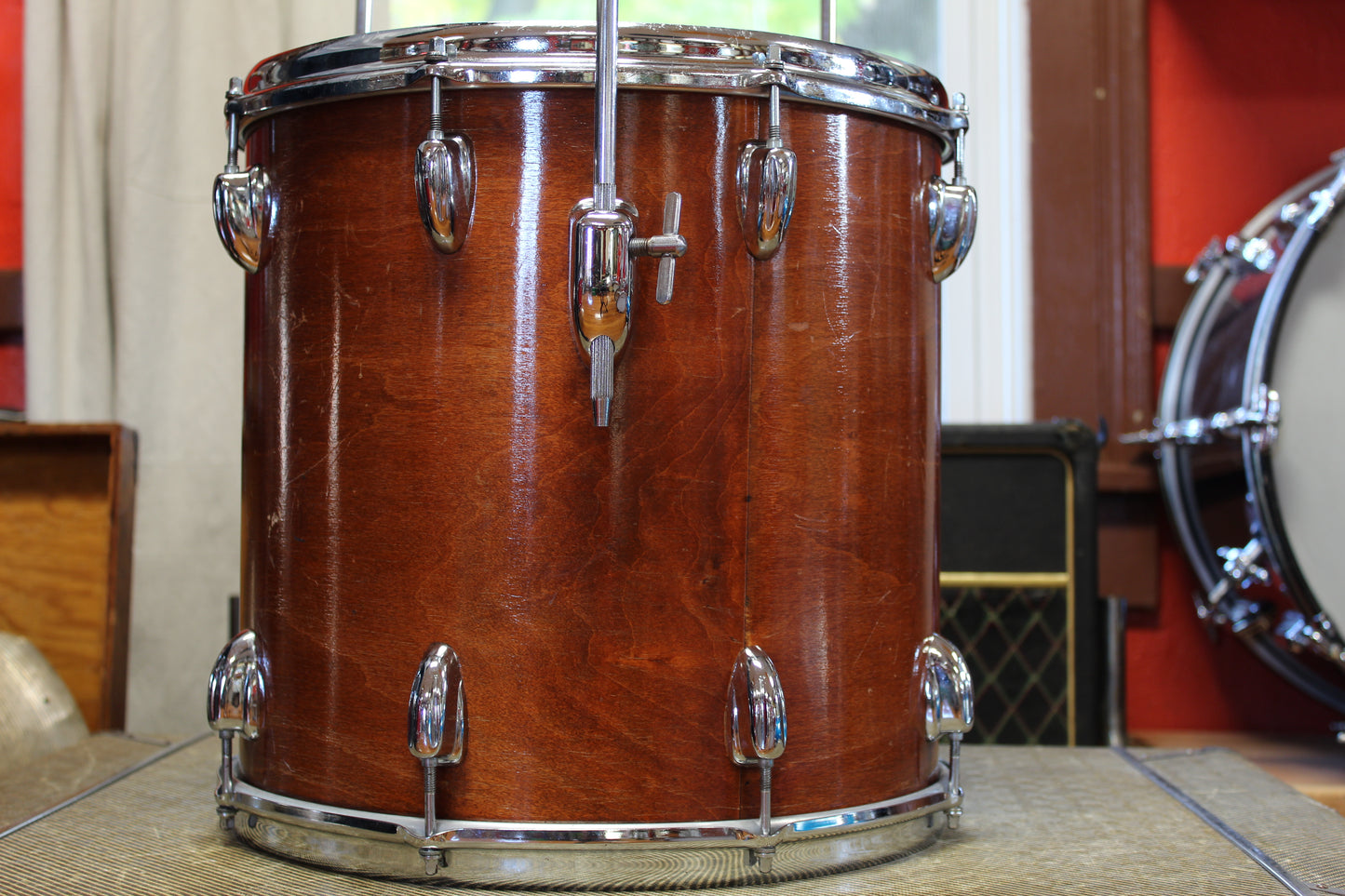 1970s Slingerland Modern Jazz in Walnut Lacquer 14x20 14x14 8x12