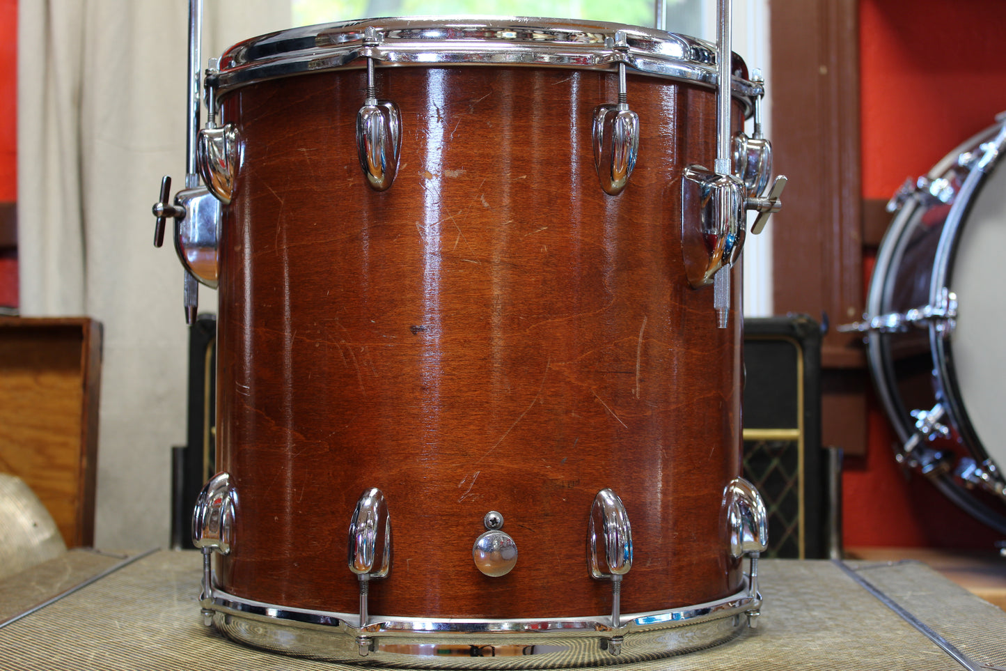 1970s Slingerland Modern Jazz in Walnut Lacquer 14x20 14x14 8x12