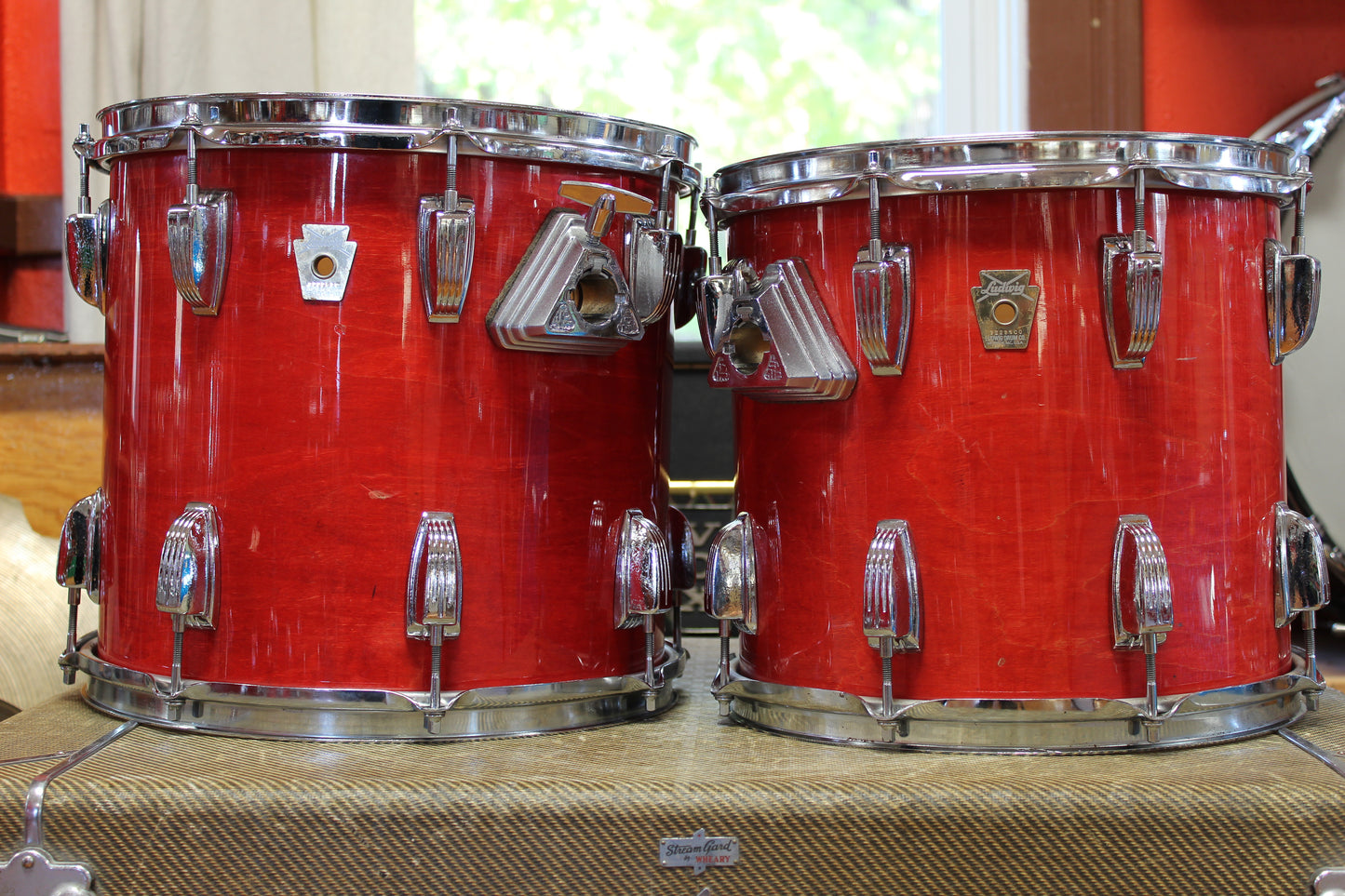 1980s Ludwig Duo-Modular in Flame Shadow 16x22 16x16 12x13 11x12