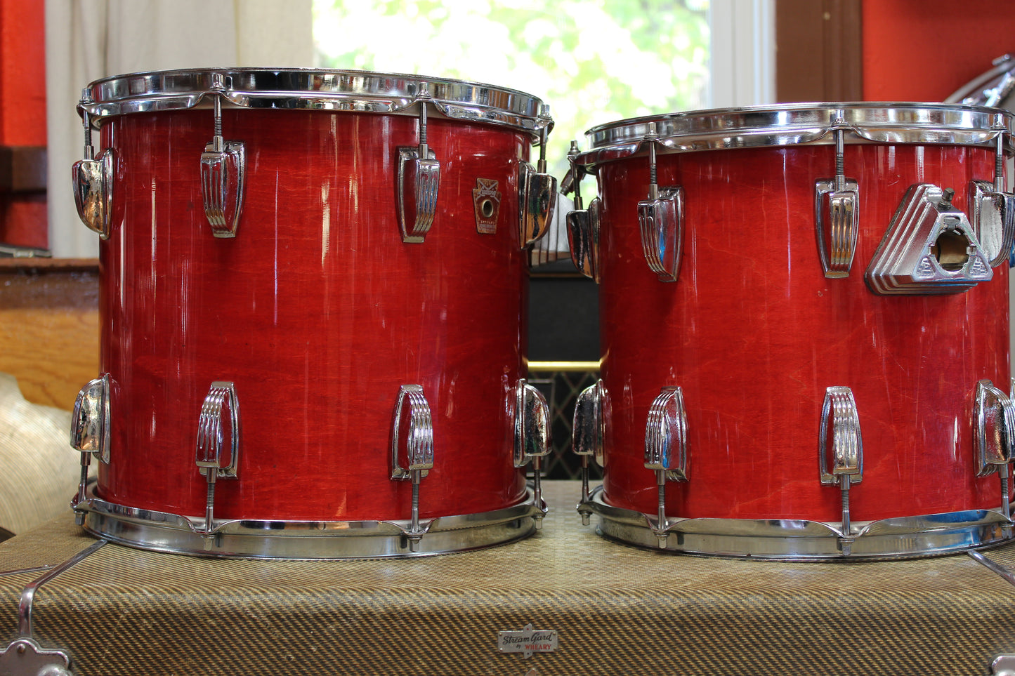 1980s Ludwig Duo-Modular in Flame Shadow 16x22 16x16 12x13 11x12