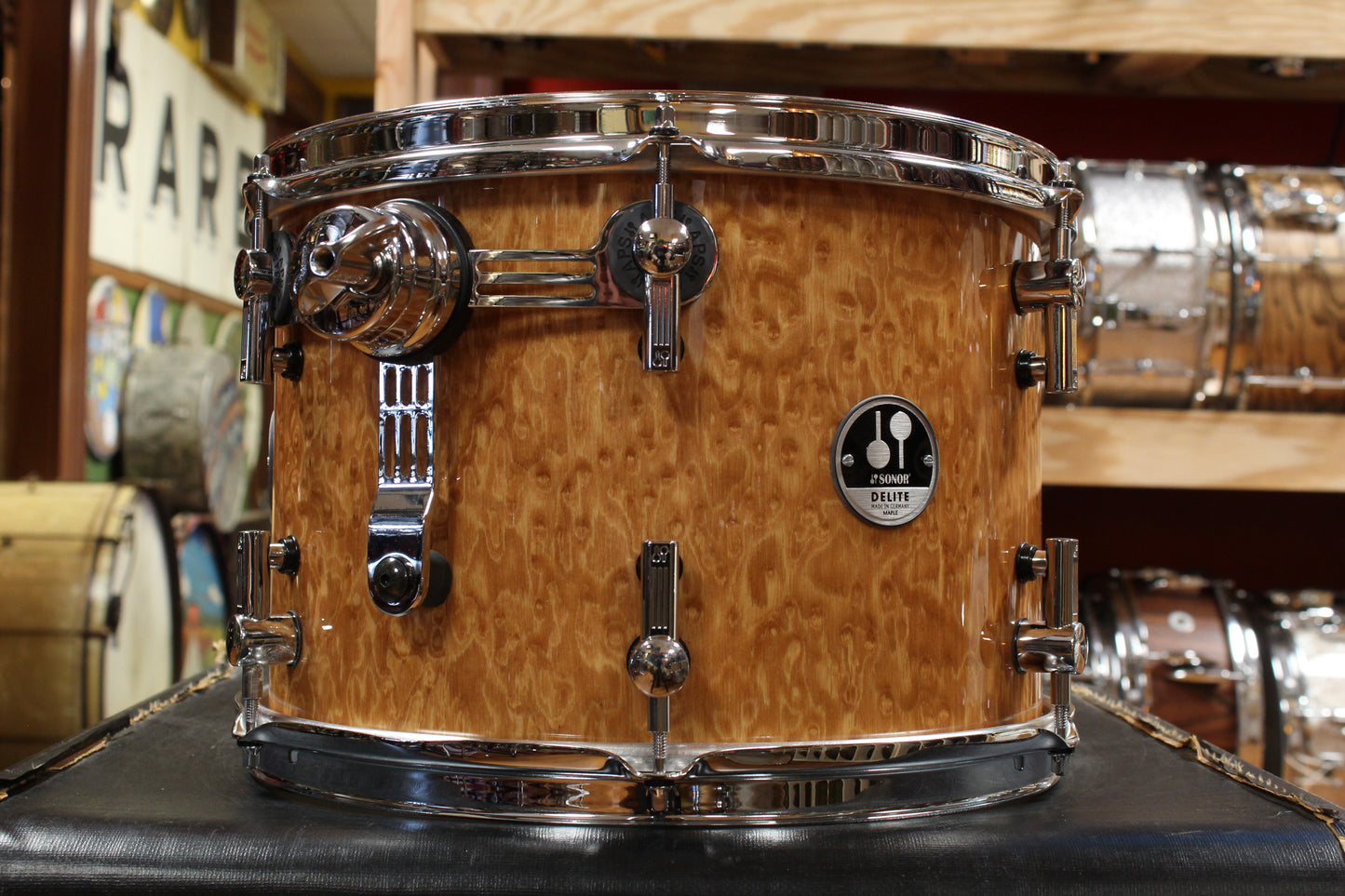 Early 2000s Sonor 9x13 Delite Tom in Birdseye Maple