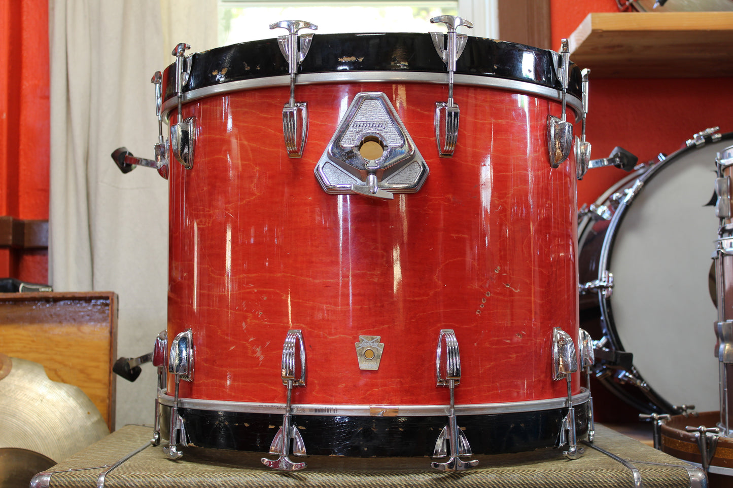 1980s Ludwig Duo-Modular in Flame Shadow 16x22 16x16 12x13 11x12