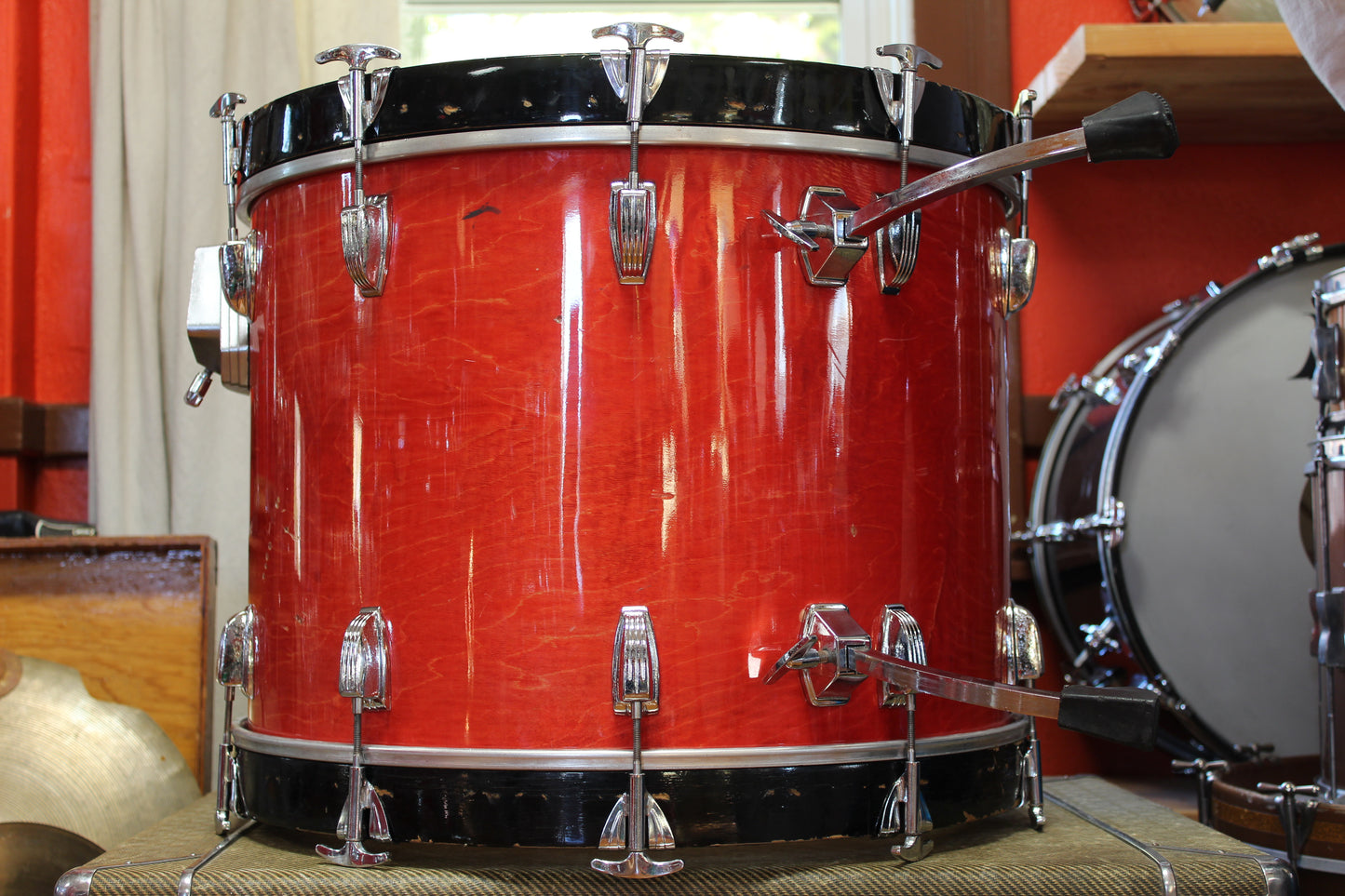 1980s Ludwig Duo-Modular in Flame Shadow 16x22 16x16 12x13 11x12