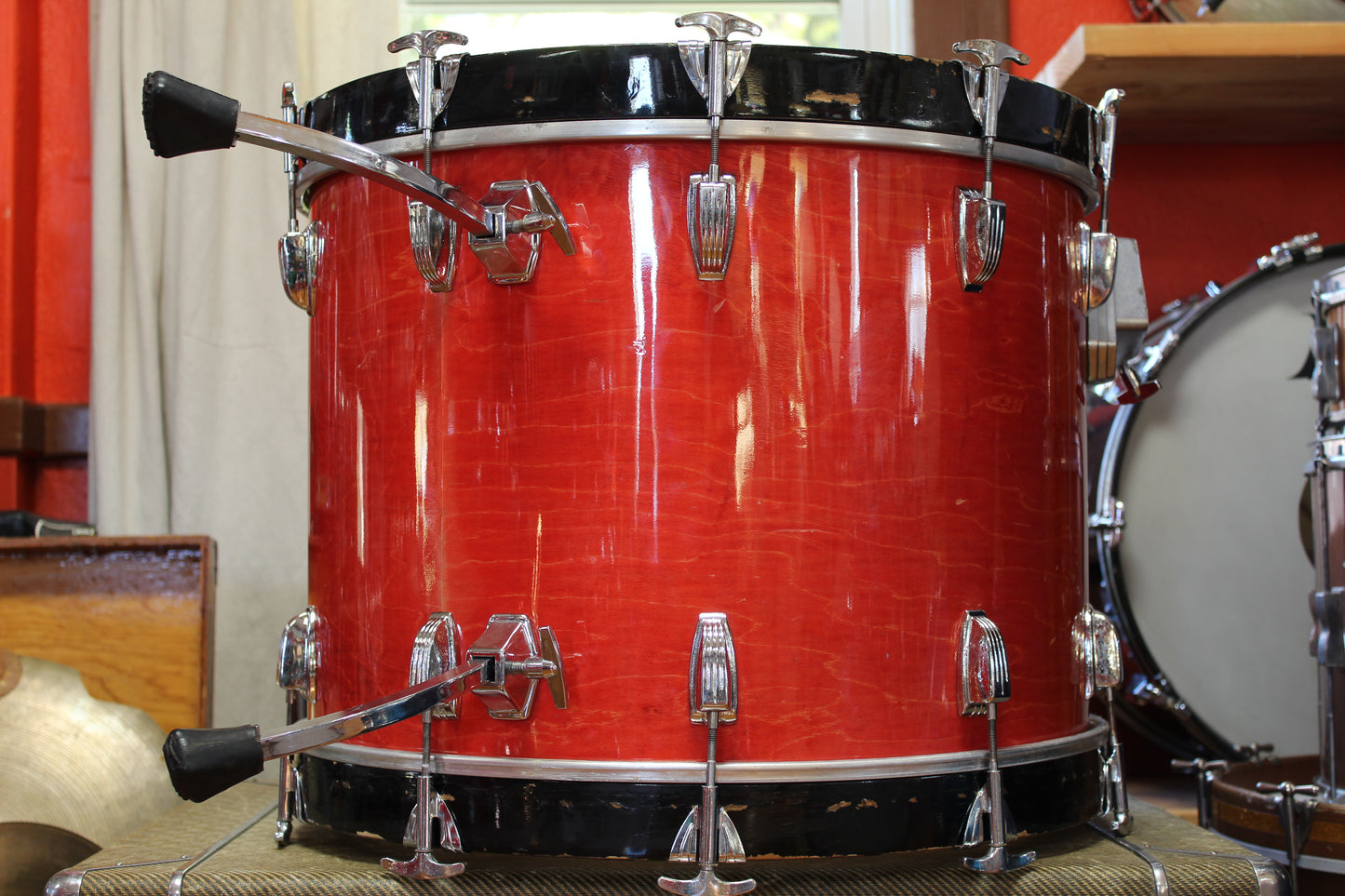 1980s Ludwig Duo-Modular in Flame Shadow 16x22 16x16 12x13 11x12