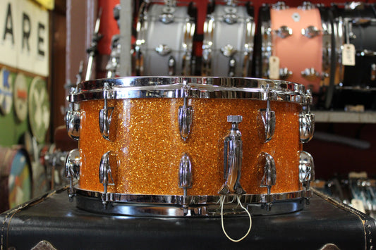 Gretsch 6.5x14 USA Custom Snare Drum in Gold Glass Glitter