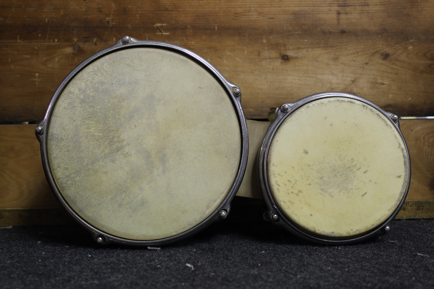 1950's Slingerland 6"/8" Bongo Set in White Marine Pearl