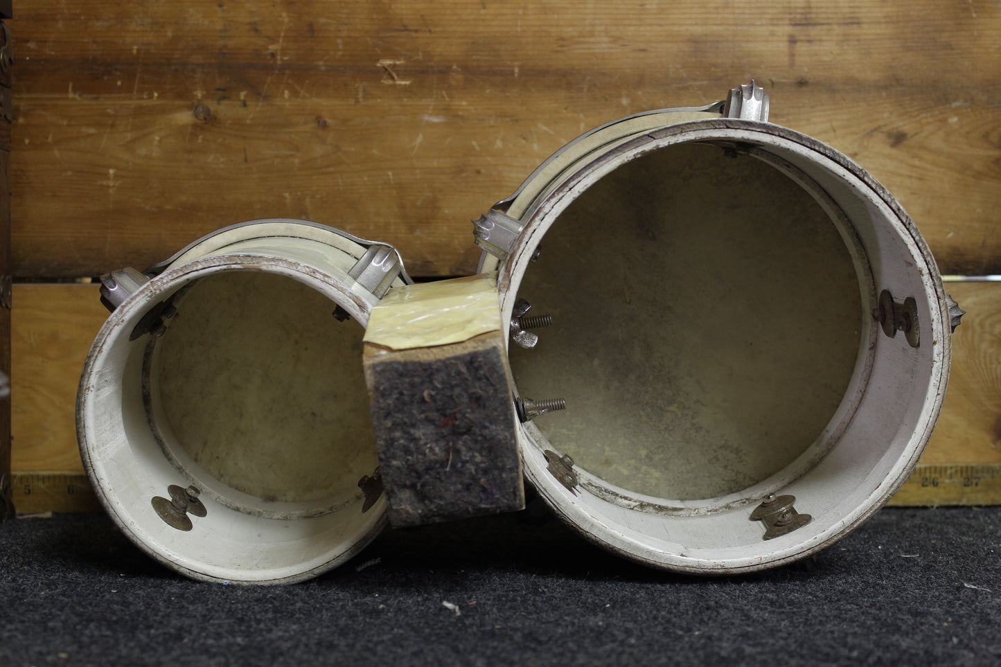 1950's Slingerland 6"/8" Bongo Set in White Marine Pearl