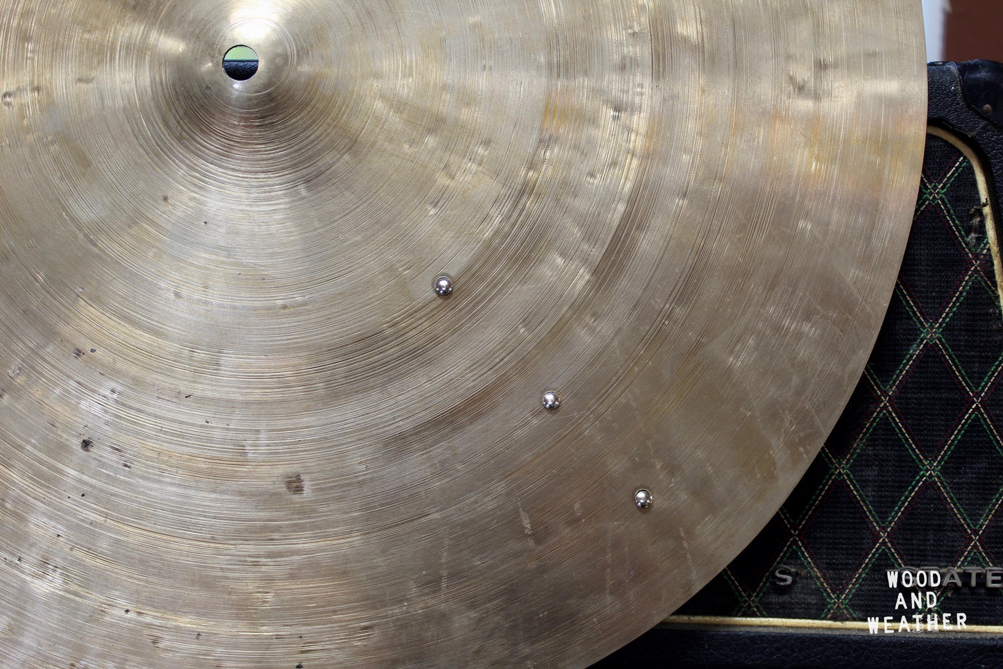 Quiqueg Cymbalsmith 19 5/16" Dirty Boppa Series Small Bell Ride Cymbal w/ Rivets 1982g