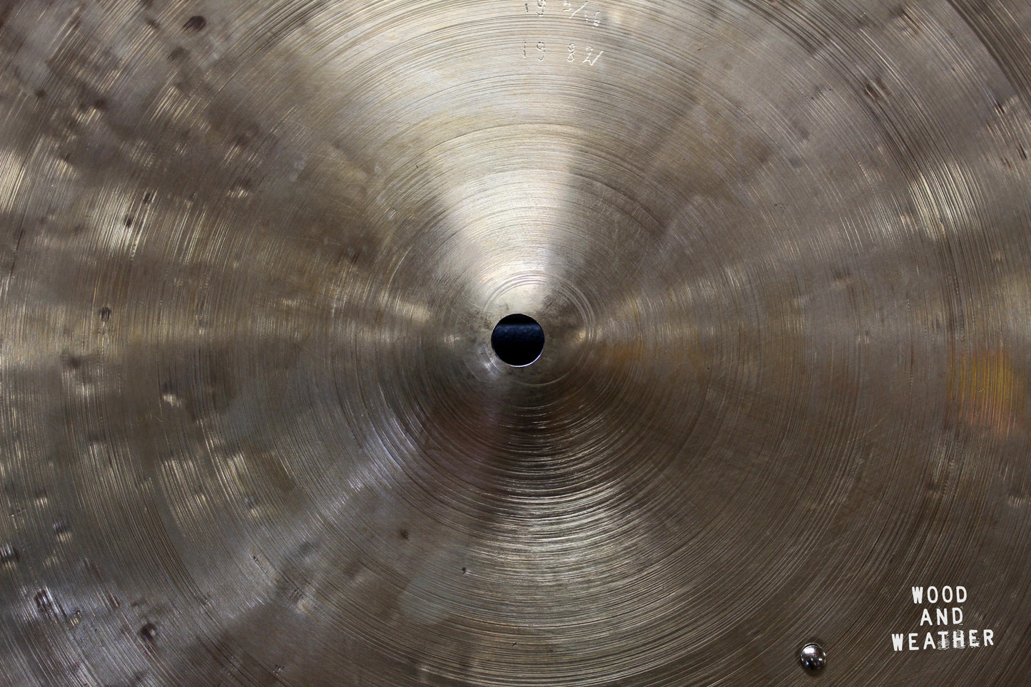 Quiqueg Cymbalsmith 19 5/16" Dirty Boppa Series Small Bell Ride Cymbal w/ Rivets 1982g