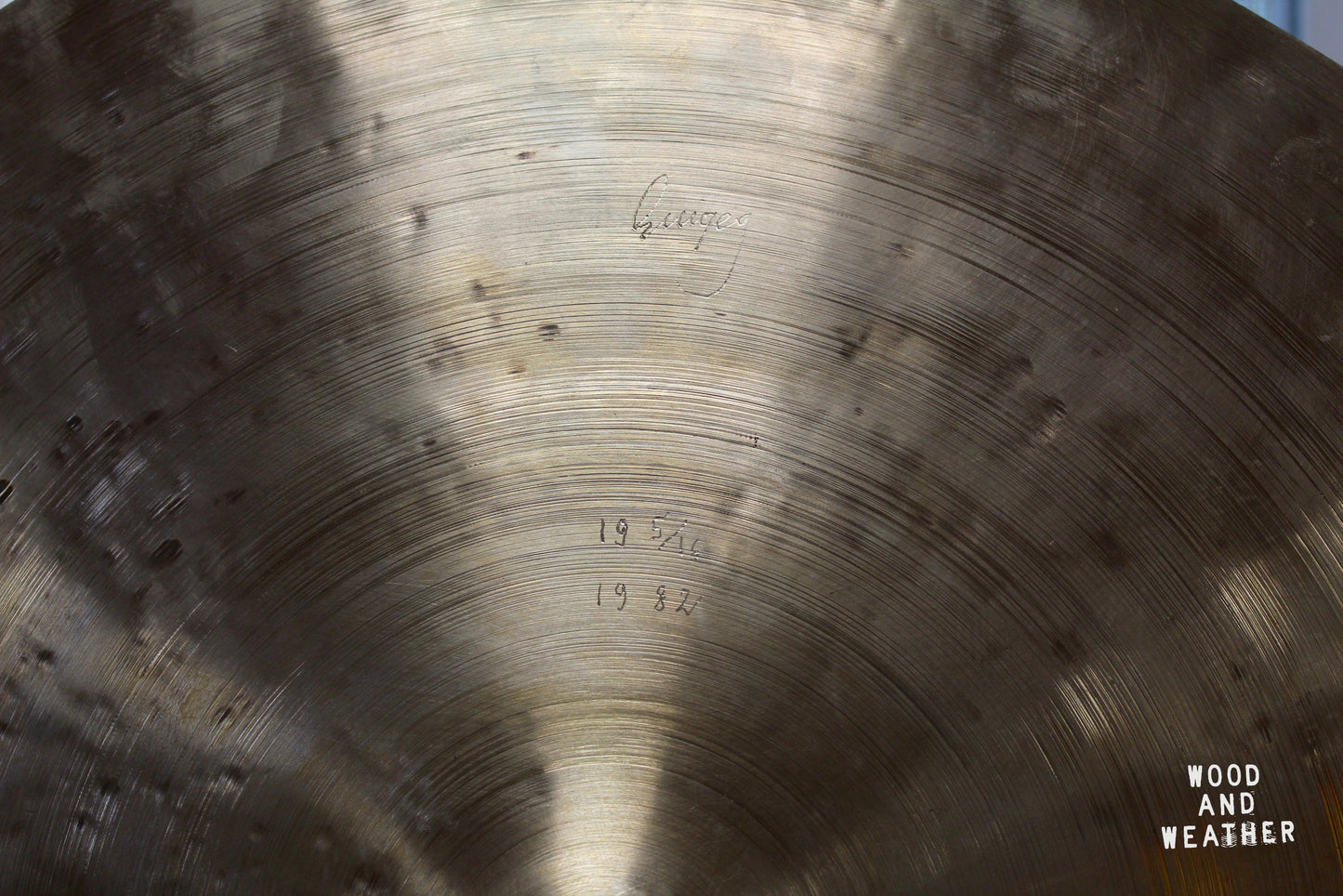 Quiqueg Cymbalsmith 19 5/16" Dirty Boppa Series Small Bell Ride Cymbal w/ Rivets 1982g