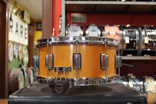 1970s Rogers Big R 6.5x14 Wood Dyna-sonic Snare Drum