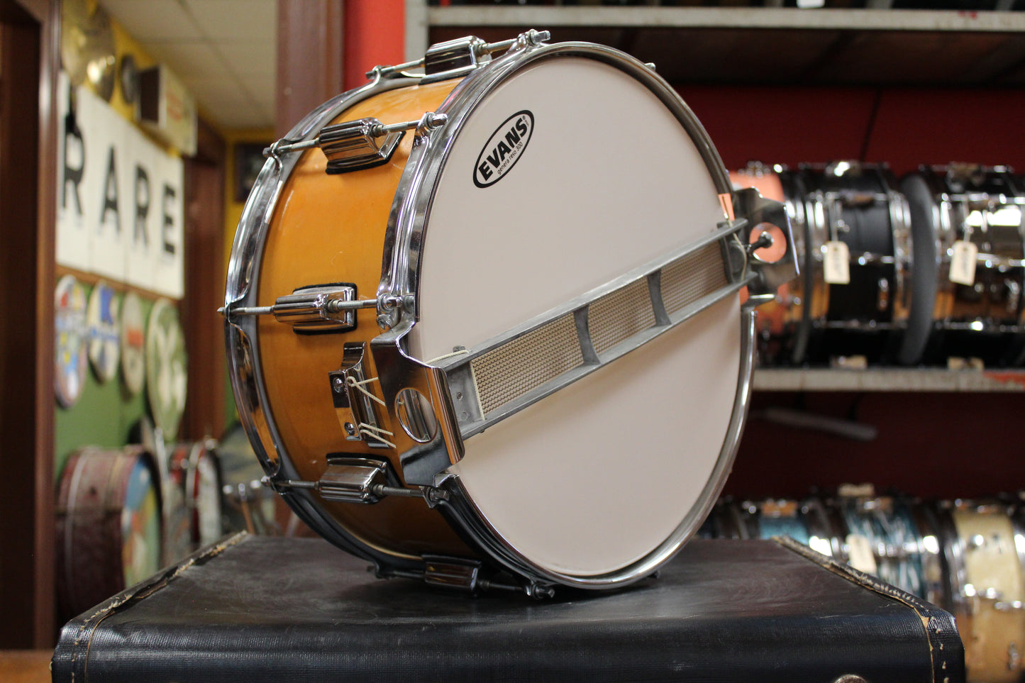 1970s Rogers Big R 6.5x14 Wood Dyna-sonic Snare Drum