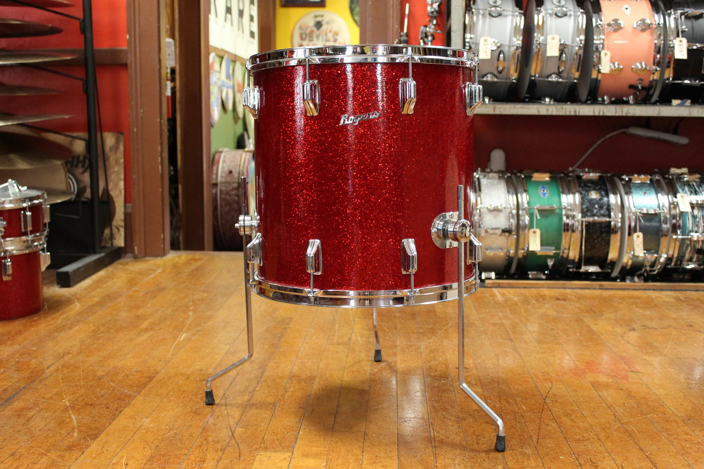 1960s Rogers Luxor Outfit in Sparkling Red Pearl 14x20 5x14 16x16 8x12