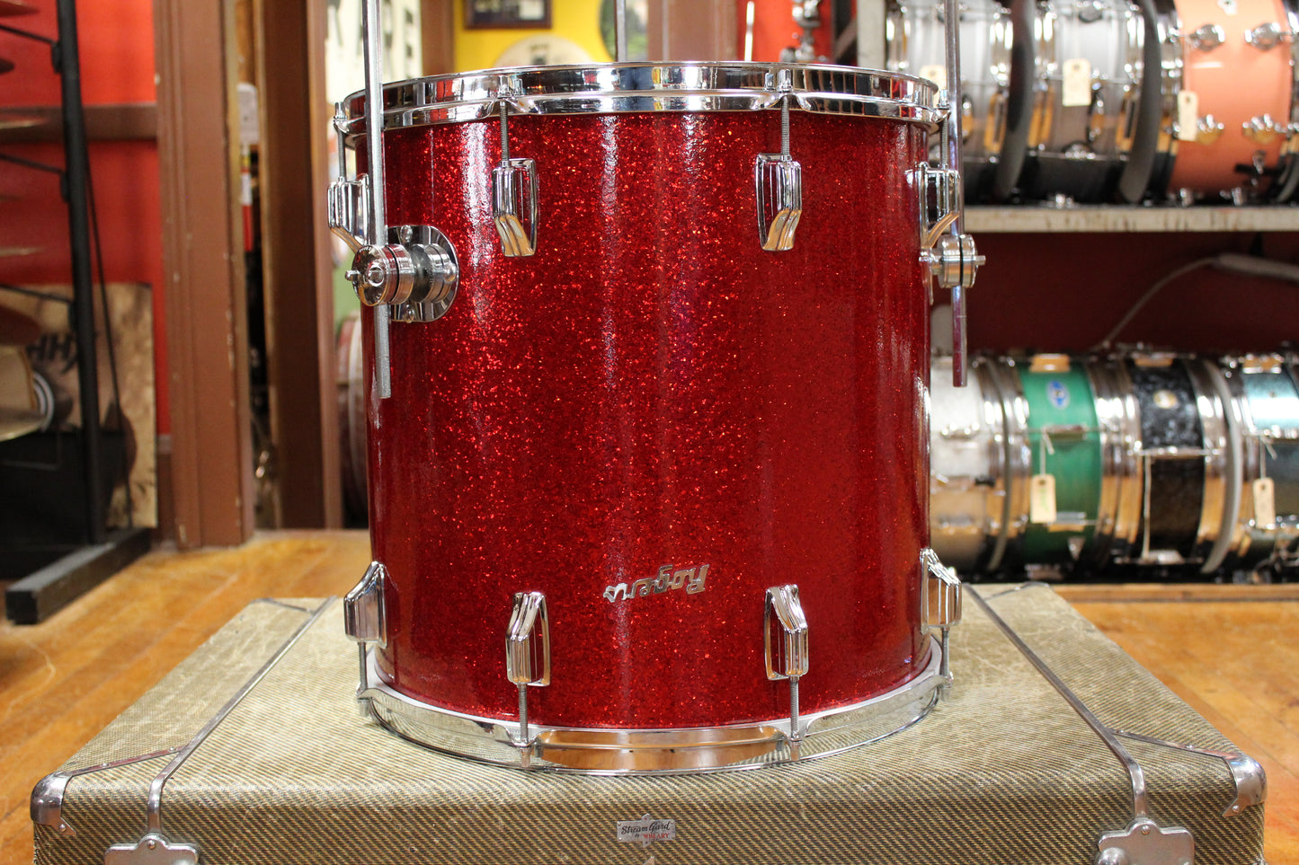 1960s Rogers Luxor Outfit in Sparkling Red Pearl 14x20 5x14 16x16 8x12