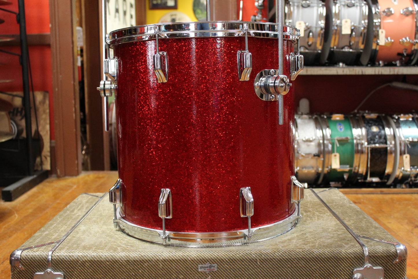 1960s Rogers Luxor Outfit in Sparkling Red Pearl 14x20 5x14 16x16 8x12