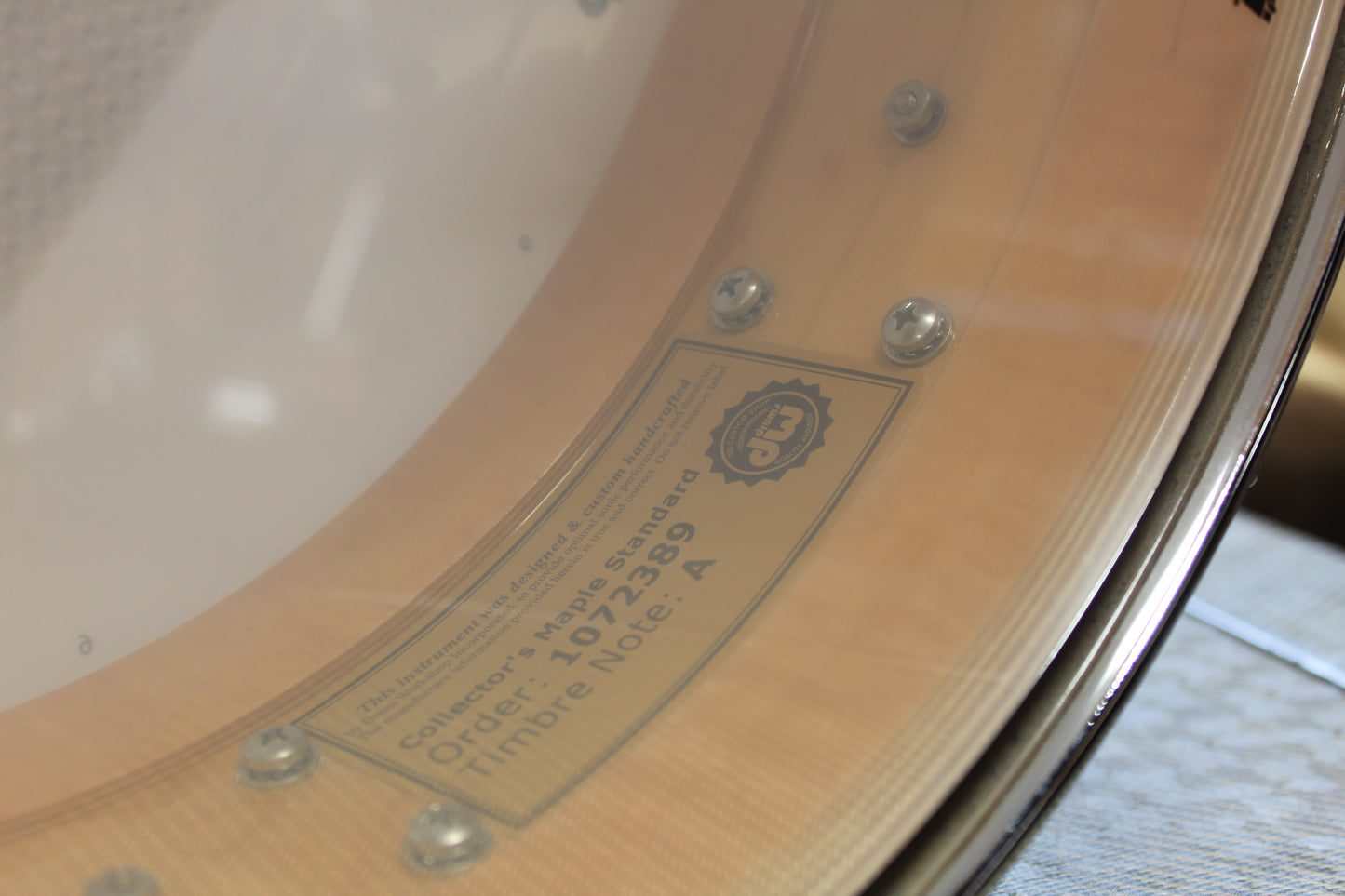 DW Collector's Maple Standard 5"x14 Snare Drum in Natural Maple