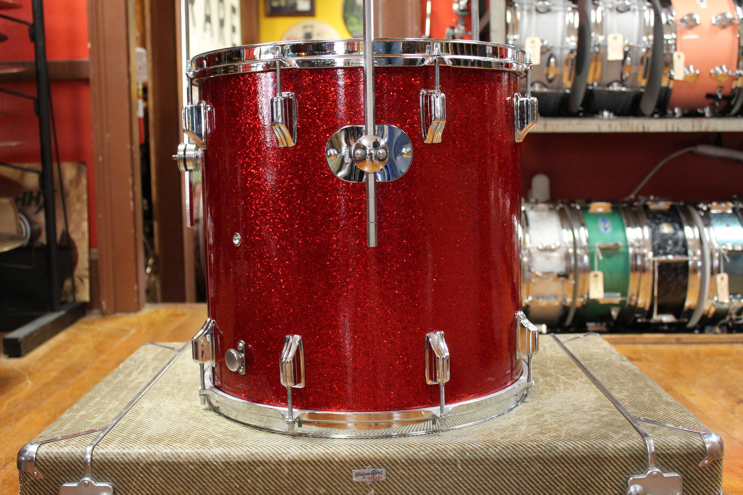 1960s Rogers Luxor Outfit in Sparkling Red Pearl 14x20 5x14 16x16 8x12