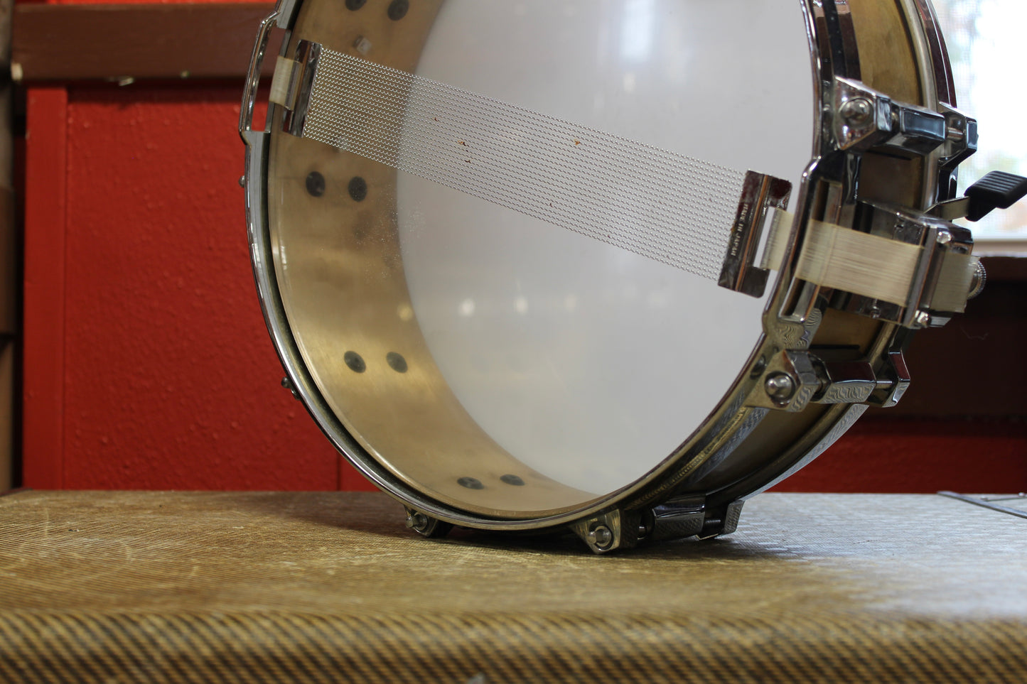 1980s Solid Drum Company 4"x14" Heavy Brass Snare Drum