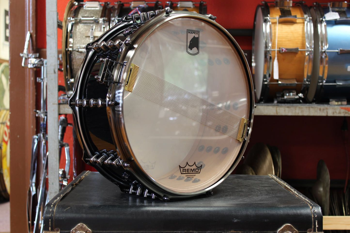 Mapex Black Panther 6x14 Jeff Hamilton Maximus Snare Drum in Piano Black Gloss