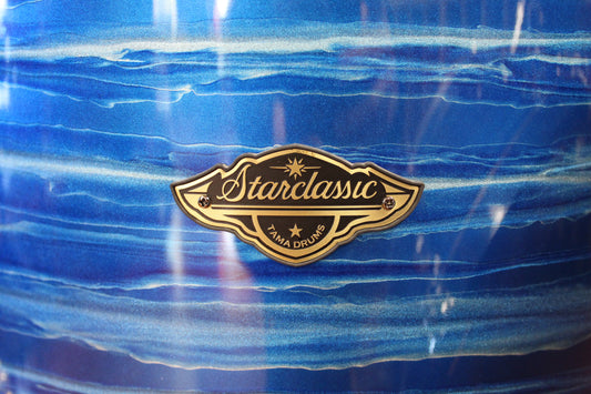 Tama Starclassic Walnut Birch Outfit in Ocean Blue Ripple Lacquer 14x20 8x12 14x14