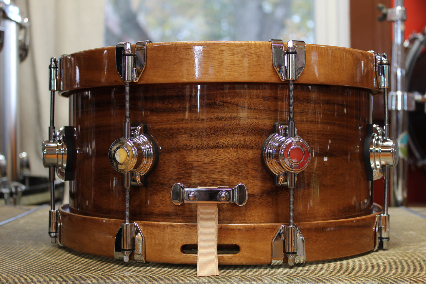 George Way Aristocrat Acacia Snare Drum 7x14 - Natural w/ Wood Hoops