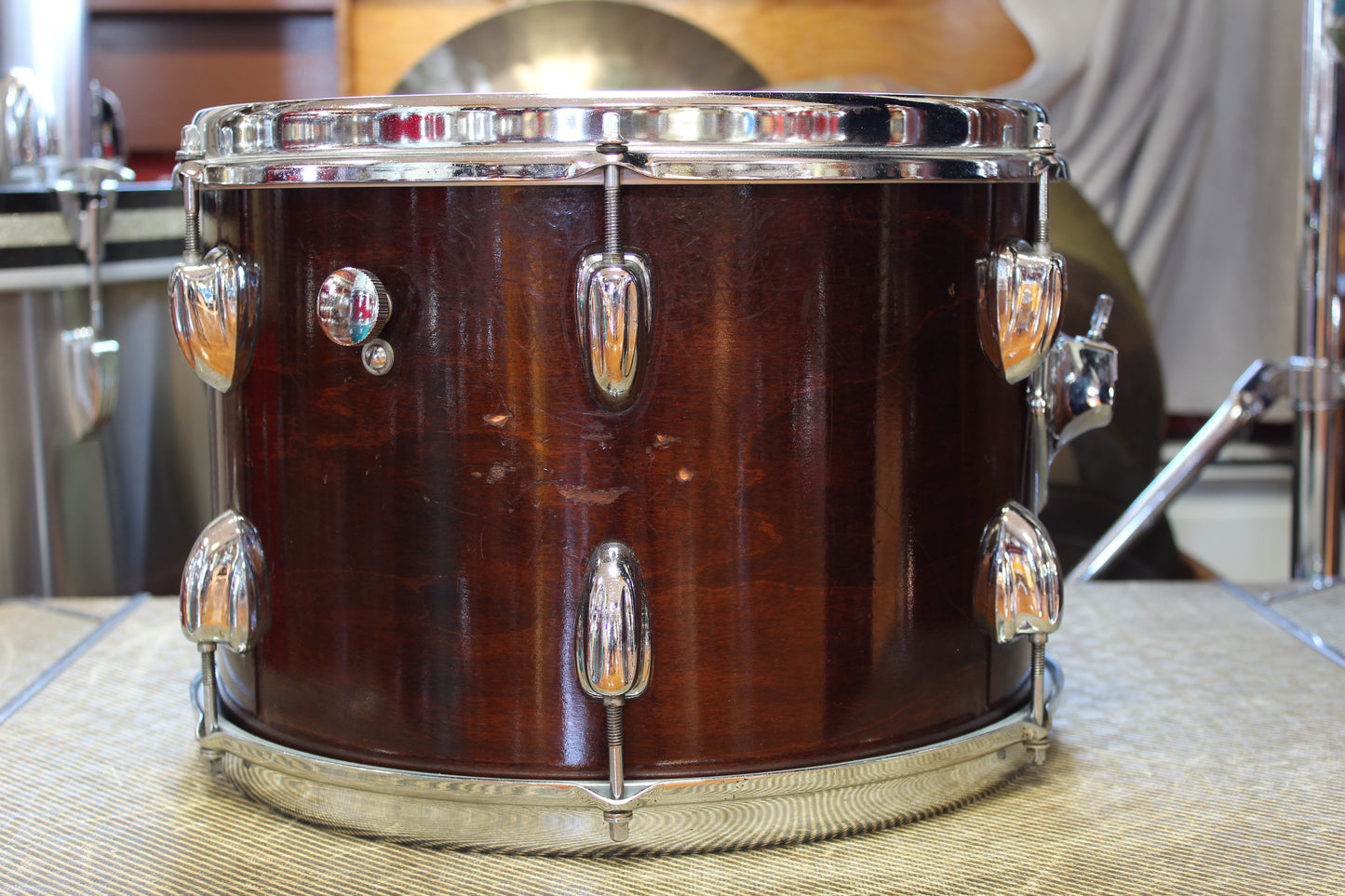 1970s Slingerland 9"x13" Tom Tom in Walnut Lacquer