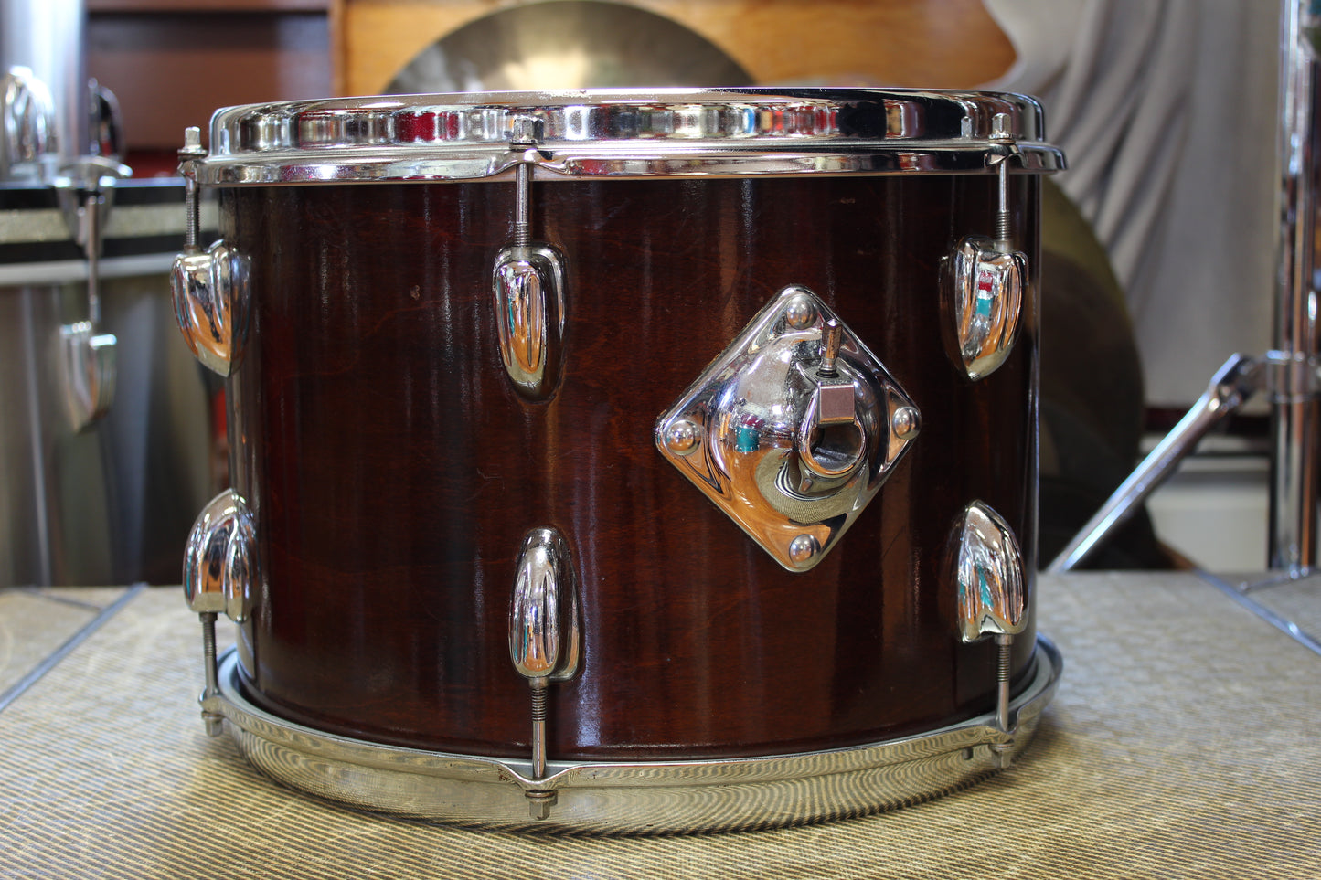 1970s Slingerland 9"x13" Tom Tom in Walnut Lacquer