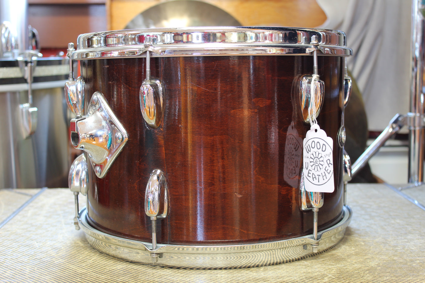 1970s Slingerland 9"x13" Tom Tom in Walnut Lacquer