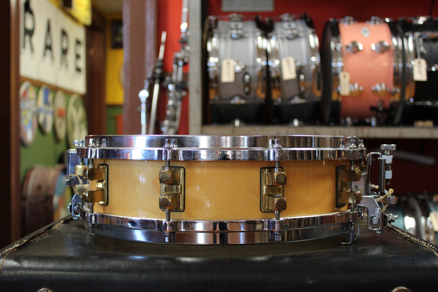 1990s Yamaha 4x14 Peter Erskine Signature Limited Edition Snare Drum in Natural Maple