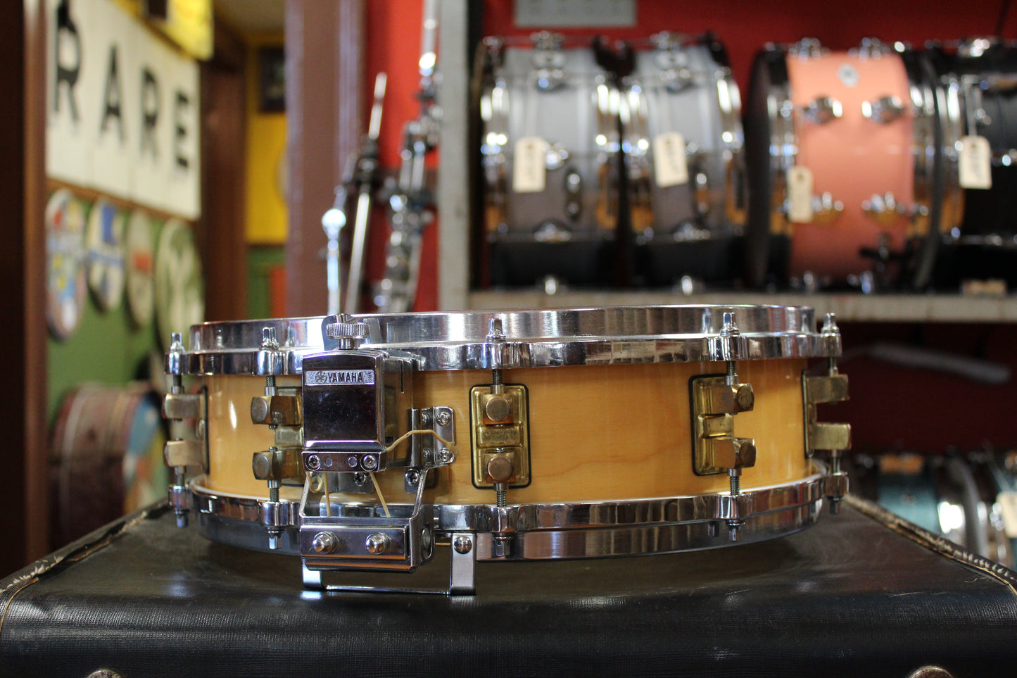 1990s Yamaha 4x14 Peter Erskine Signature Limited Edition Snare Drum in Natural Maple