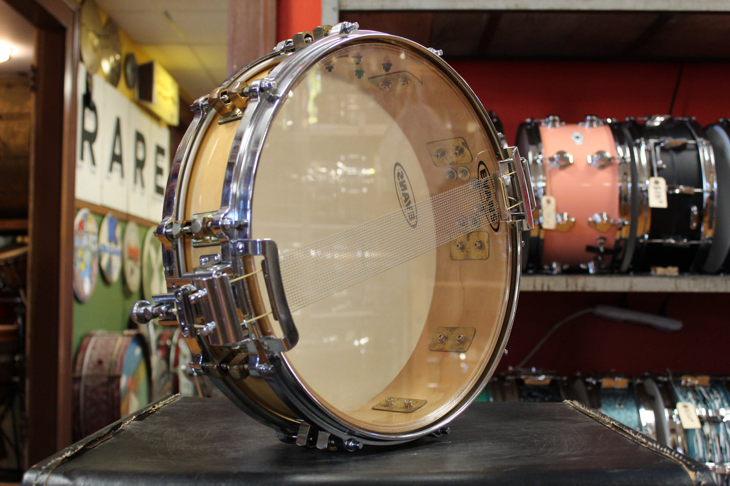 1990s Yamaha 4x14 Peter Erskine Signature Limited Edition Snare Drum in Natural Maple