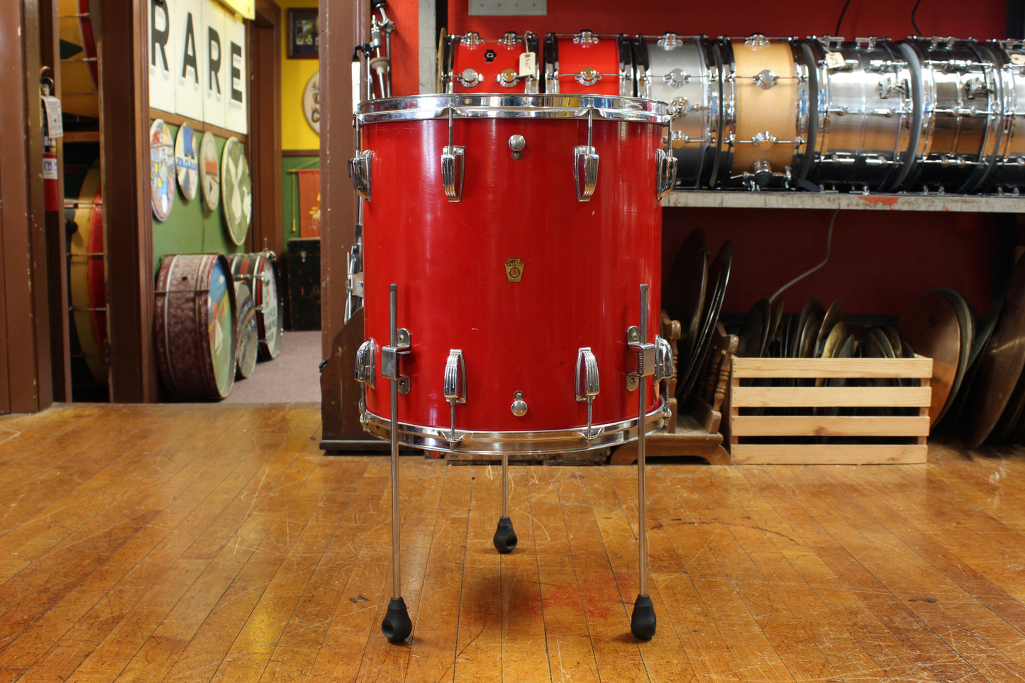 1950s WFL Outfit in Red Lacquer 14x20 14x20 7x13 7x13 16x14 16x16 5.5x14