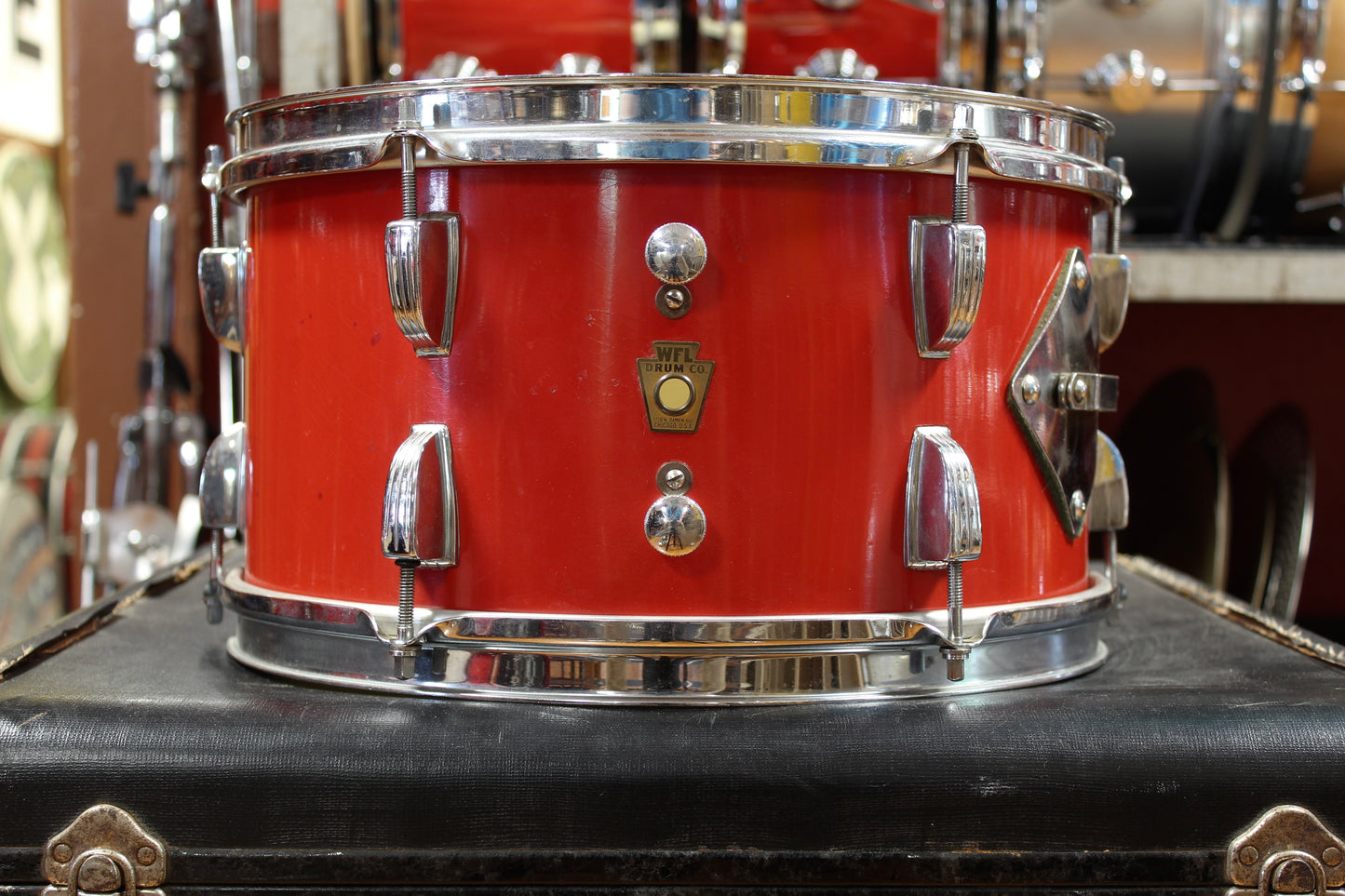 1950s WFL Outfit in Red Lacquer 14x20 14x20 7x13 7x13 16x14 16x16 5.5x14