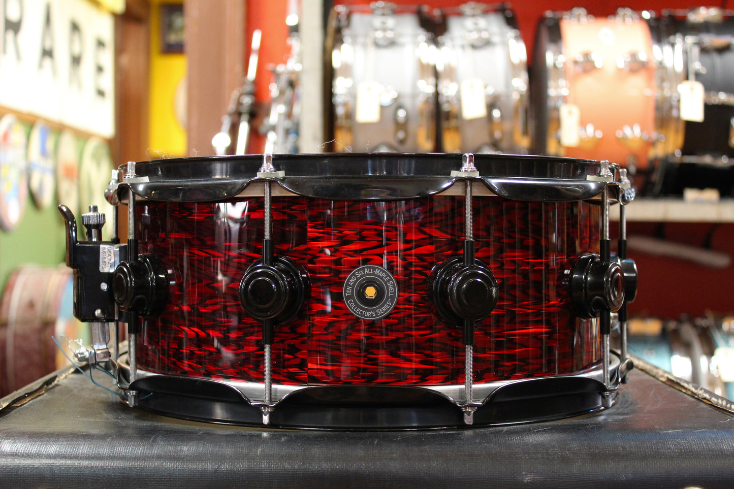 DW 6x14 Collectors Series Snare Drum in Red Onyx