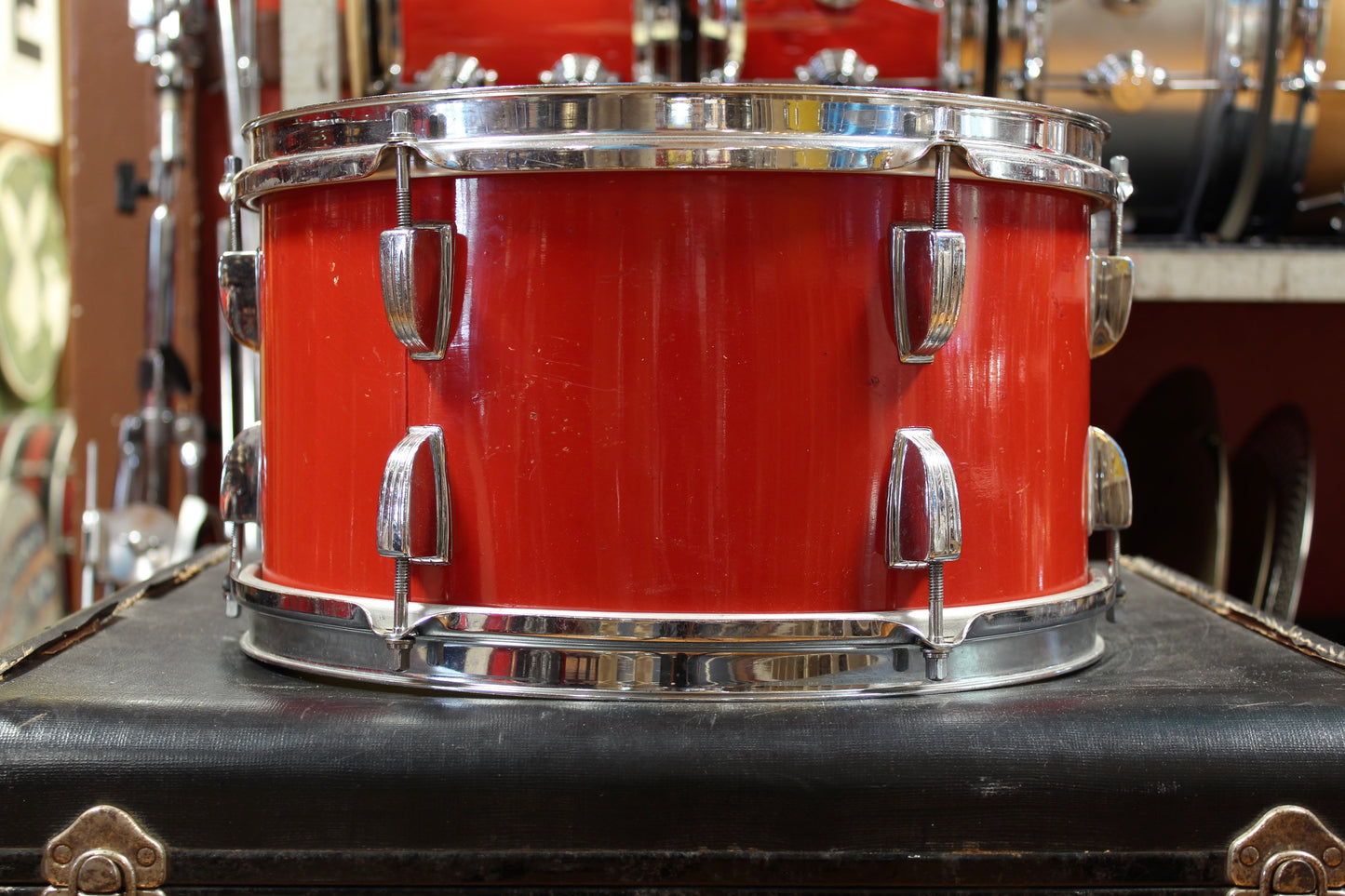 1950s WFL Outfit in Red Lacquer 14x20 14x20 7x13 7x13 16x14 16x16 5.5x14