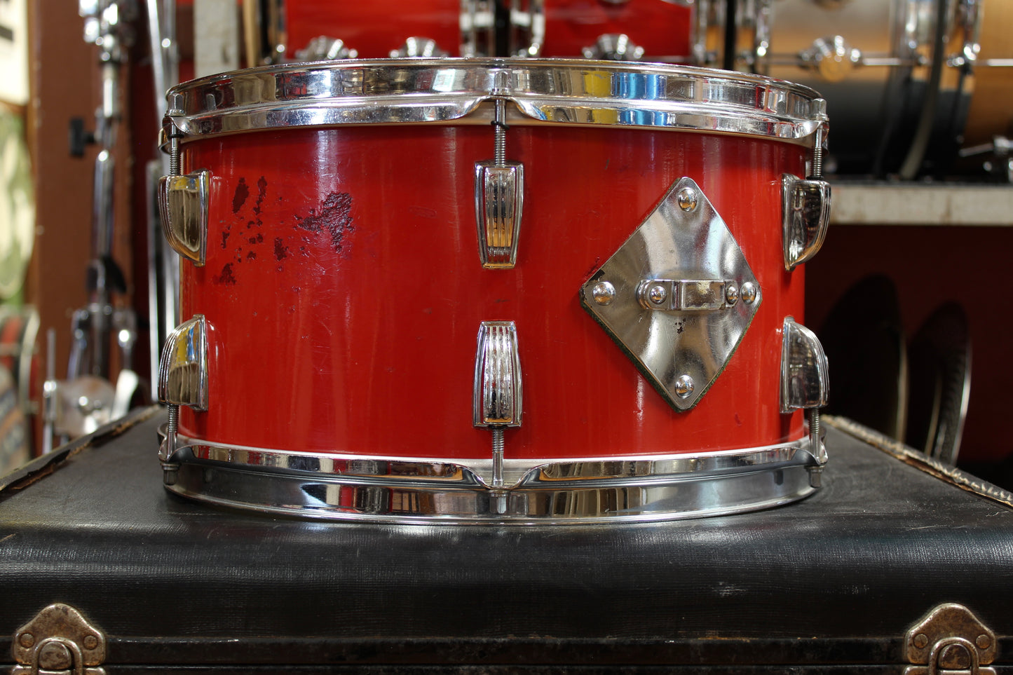 1950s WFL Outfit in Red Lacquer 14x20 14x20 7x13 7x13 16x14 16x16 5.5x14