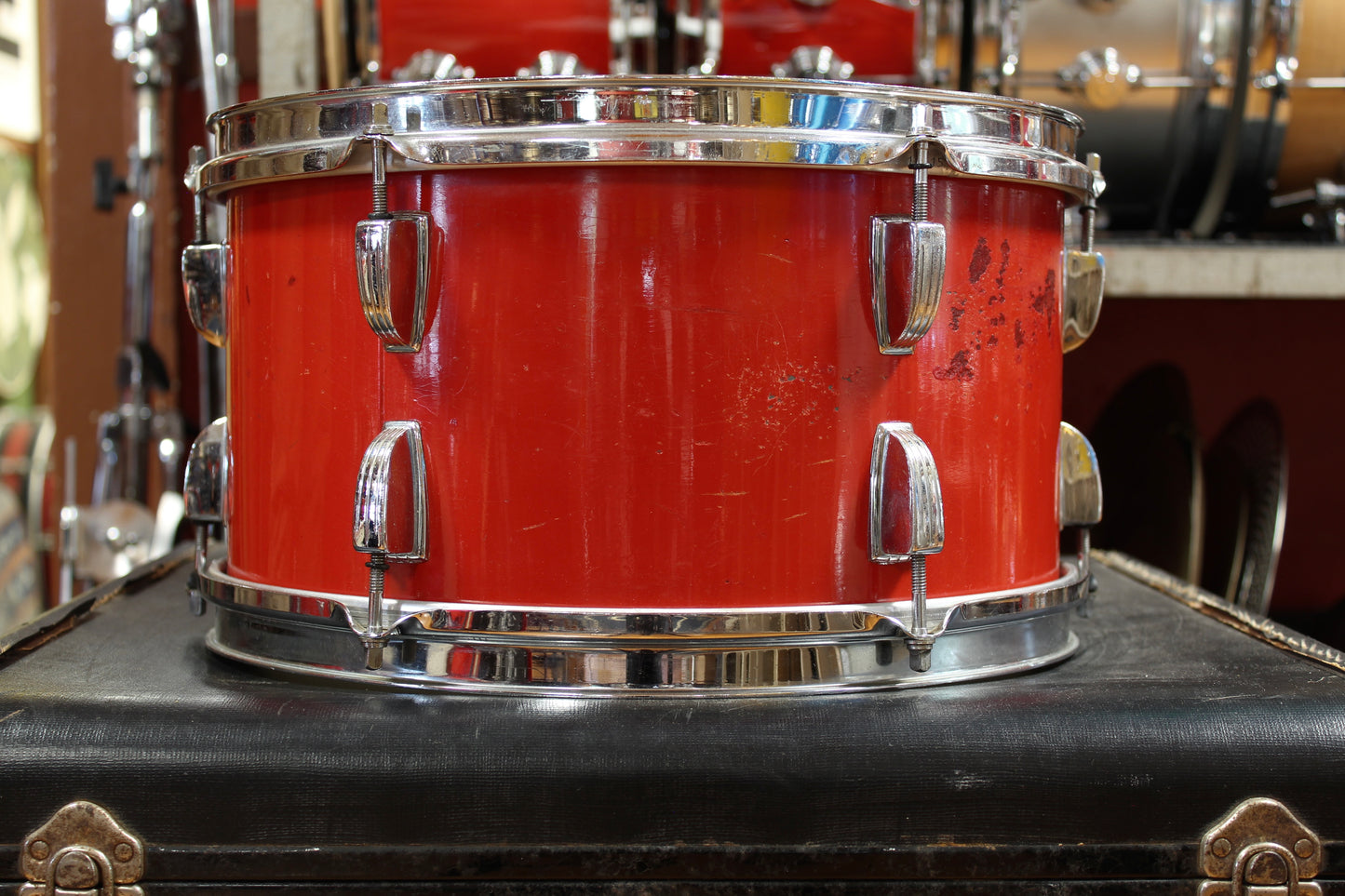 1950s WFL Outfit in Red Lacquer 14x20 14x20 7x13 7x13 16x14 16x16 5.5x14