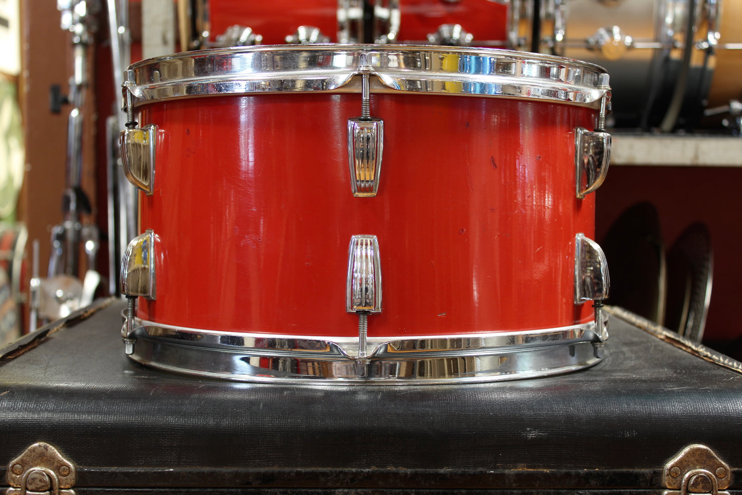 1950s WFL Outfit in Red Lacquer 14x20 14x20 7x13 7x13 16x14 16x16 5.5x14